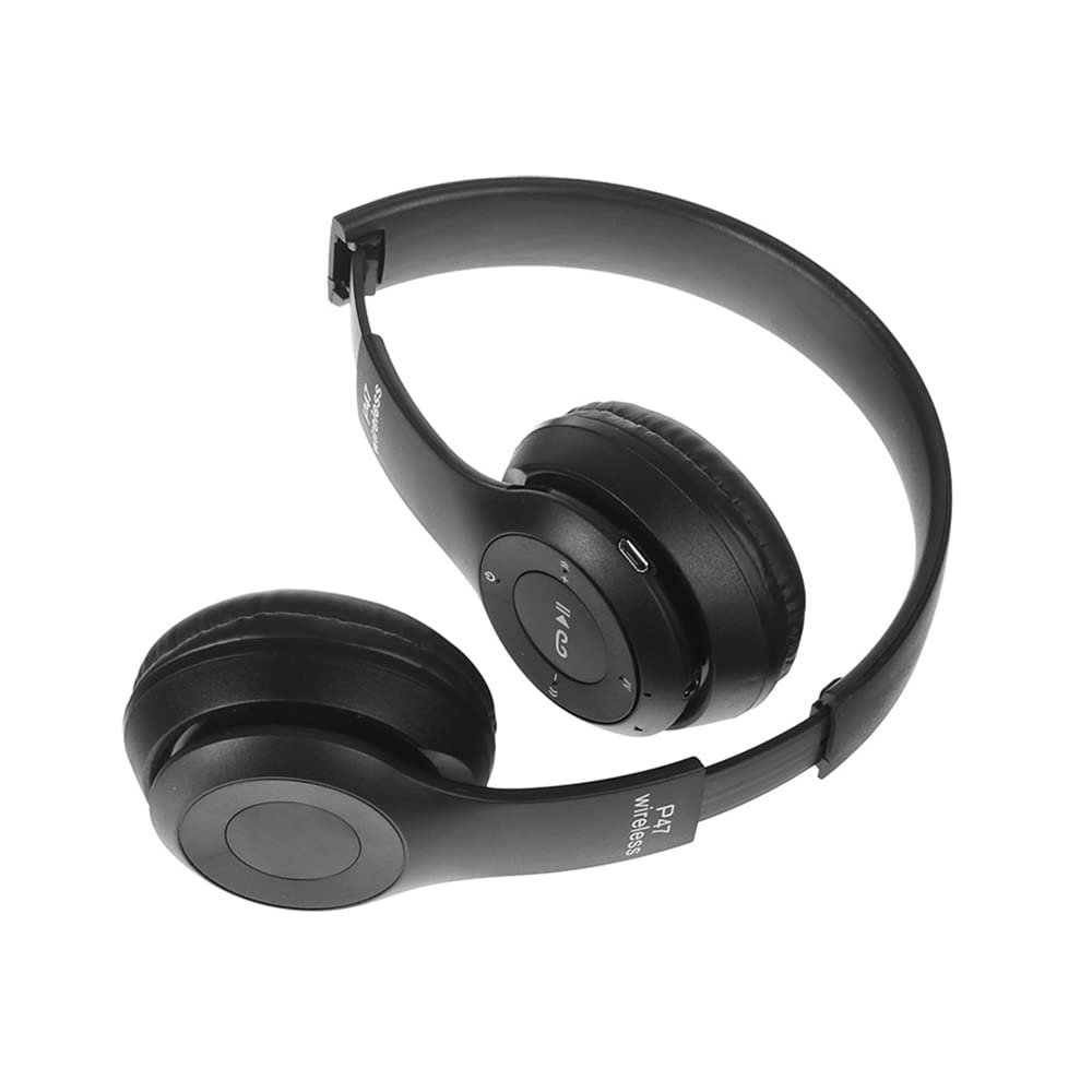 P-47 Wireless Headphone with Mic | Over-Ear Bluetooth Headset | Heavy Bass Sound, Foldable Design, Long Playback Time | Ideal for Music, Online Classes & Calling - Image 2
