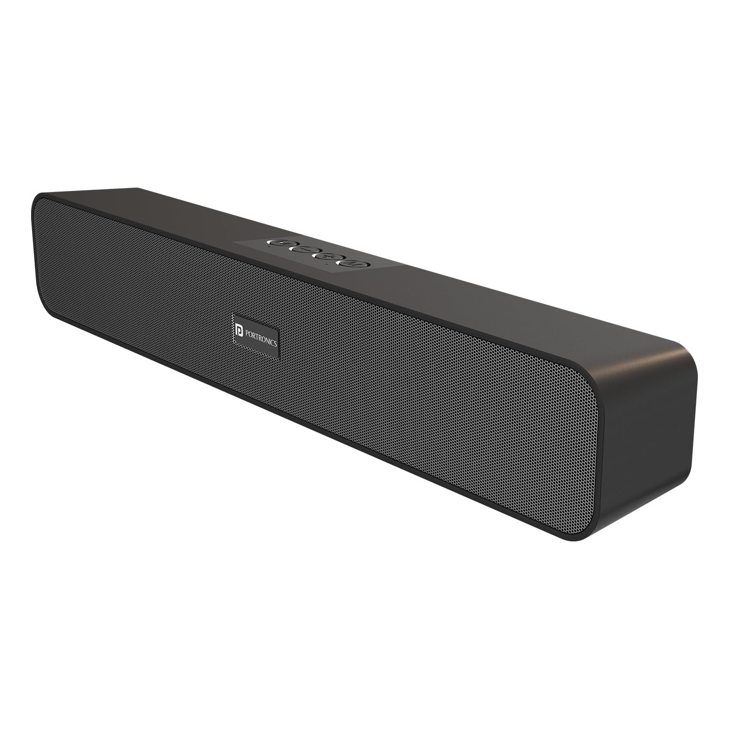 Portronics Decibel 24 | 10W Bluetooth Soundbar Speaker with in Built Mic, HD Sound, Bluetooth 5.3v/USB/TF Card/Aux in, Soundbar for Phone/Laptop/Tablets, Type C Fast Charging (Black) - Image 2