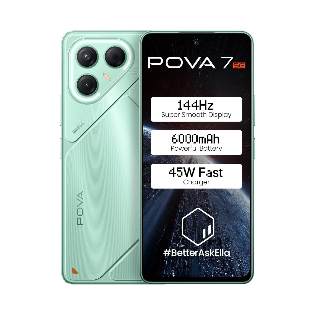 Pova 7 5G (Oasis Green, 8GB+256GB) | Multi-Functional Delta Light Interface | Segment’s Best AI Smartphone | Big 6000mAh Battery with 45W | Super Smooth 144Hz 6.78" FHD+ Display | 4X4 MIMO Support - Image 2