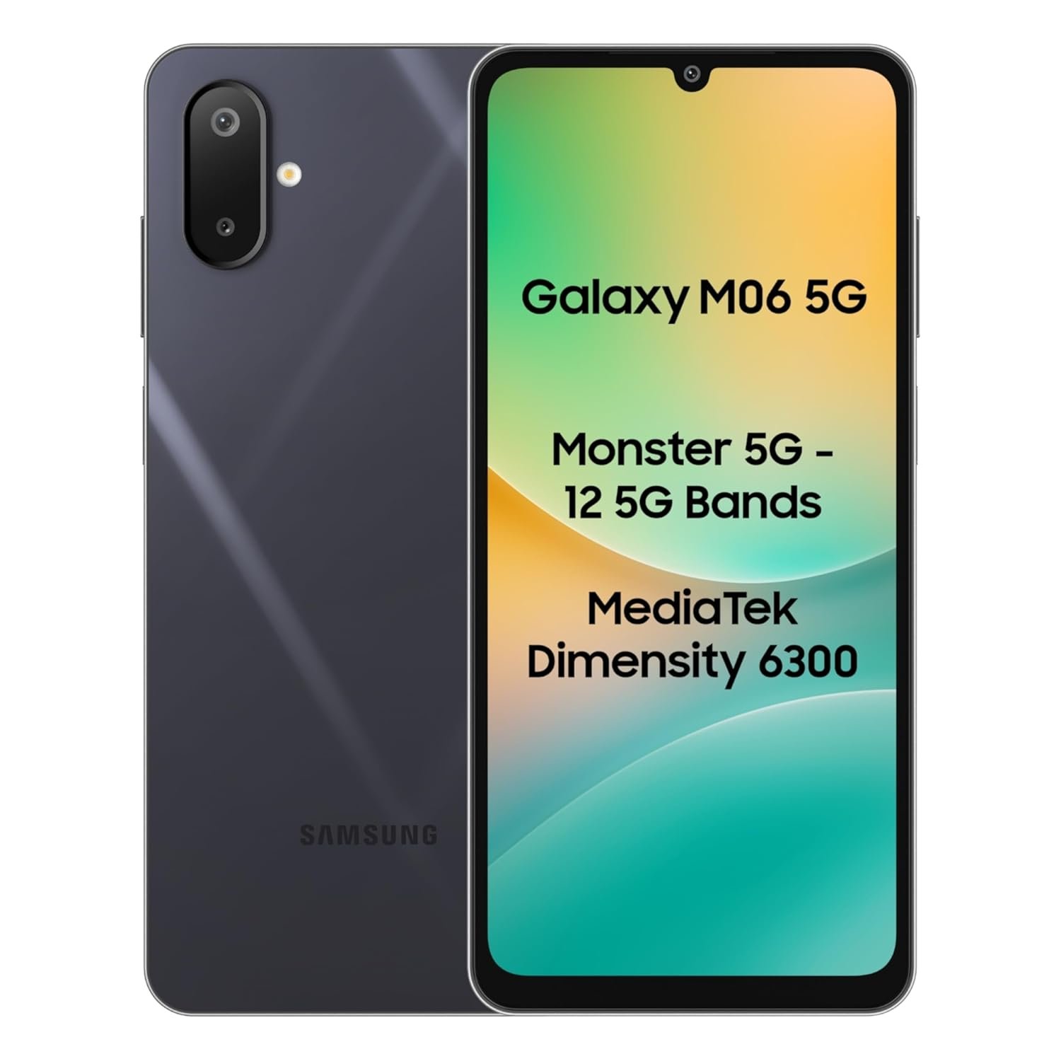 Samsung Galaxy M06 5G (Blazing Black, 4GB RAM, 64GB Storage) | MediaTek Dimensity 6300 | AnTuTu Score 422K+ | 12 5G Bands | 25W Fast Charging | 4 Gen of OS Upgrades | Without Charger - Image 2