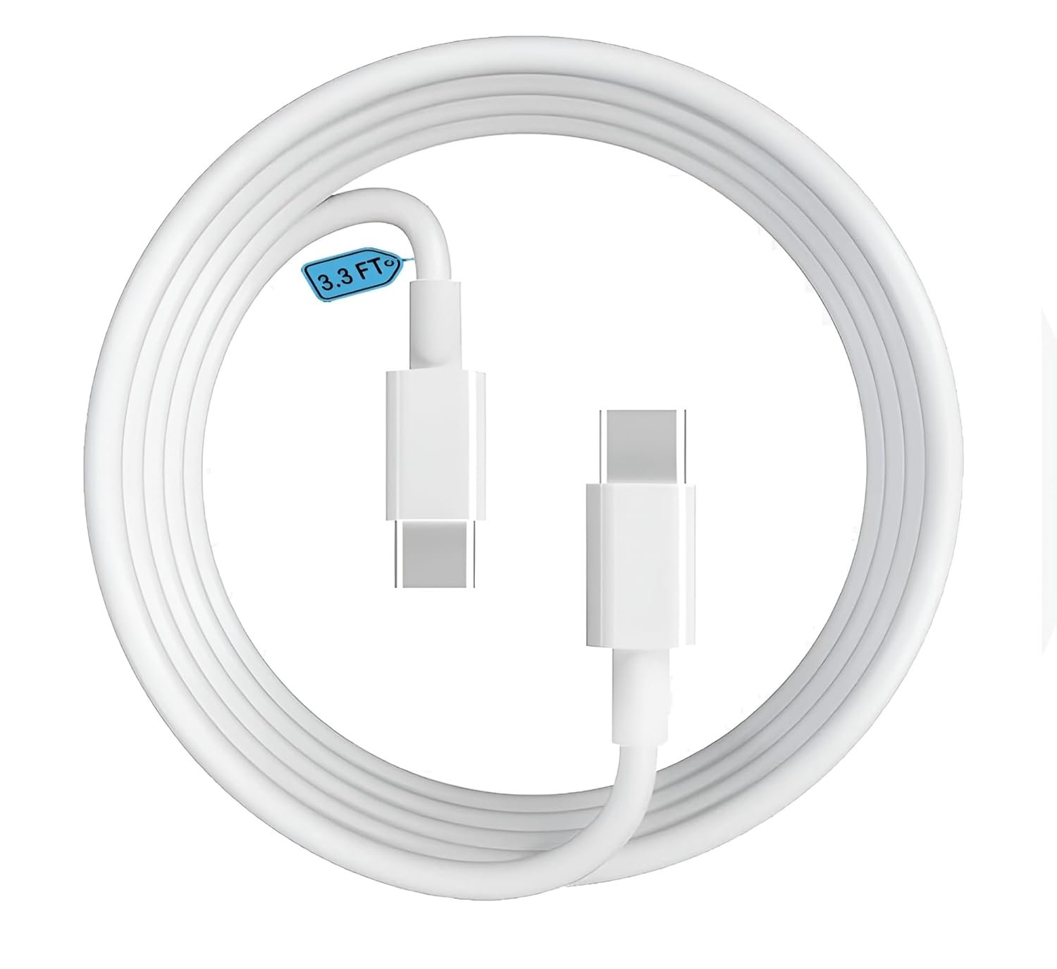 Samsung Original Type C to C 3.3 FT 25W Fast Charging USB C Cable High-Speed Data Transfer & Power Delivery, for Galaxy A06,F06,A16,M05s,A25,S25,M15,F15,A15,A14,M14,F14,M34,F34,S23 Type-C Cord, White - Image 2