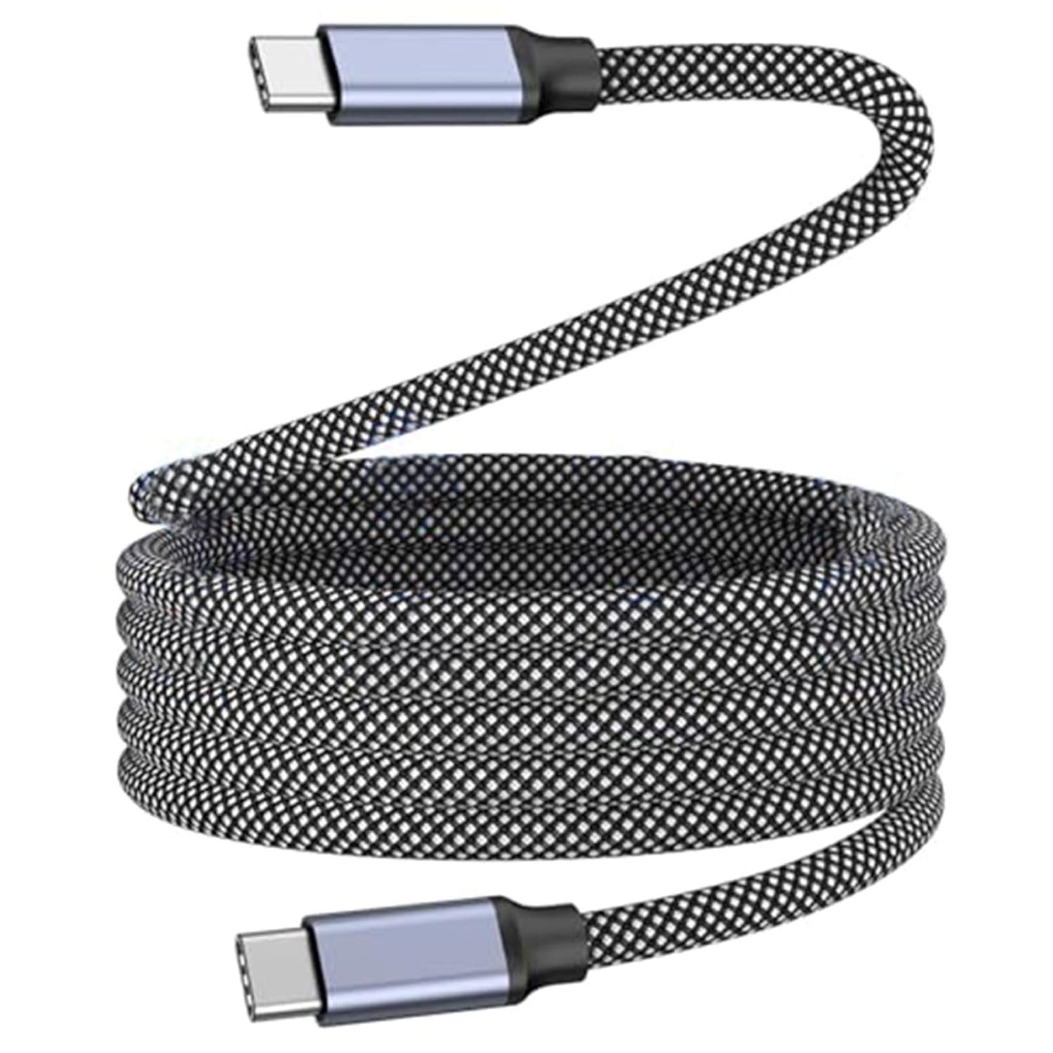 Sounce Type-C to Type-C 65W Ultra-Fast Charging & Sync Cable 3.1A Data Transfer Durable Nylon Braided USB C to USB-C Cord for Smartphones, Tablets, MacBooks & Devices 1 Meter (Black) - Image 2