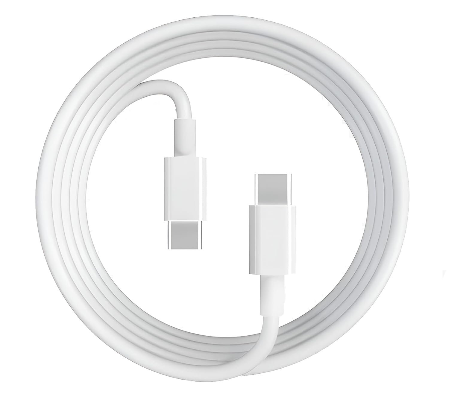 Type C to C Fast Charging USB C Cable High-Speed Data Transfer & Power Delivery, for Galaxy A06,F06,A16,M05s,A25,S25,M15,F15,A15,A14,M14,F14,M34,F34,S23 Type-C Cord, White - Image 2