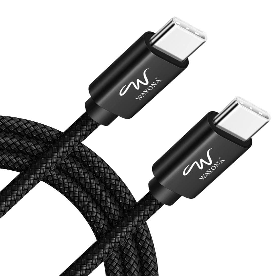 Wayona USB C to USB C 65W 6FT/2M Long Fast Charging Cable Compatible with iPhone 17,17Air, Pro, Pro Max,iPhone 16,15 Series,Samsung Galaxy S25 Ultra,S24,Fold,Flip,Laptops & Macbook (2M, Black) - Image 2