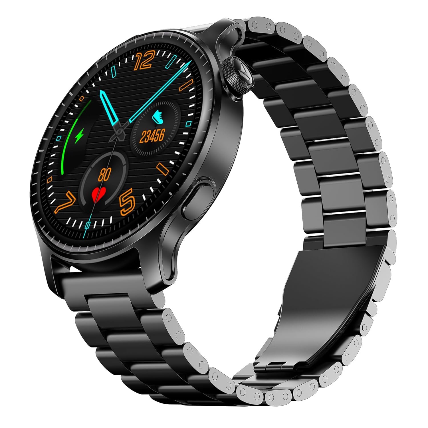 boAt New Launch Ultima Prime smartwatch with 1.43” AMOLED Display, Personalized Fitness Nudges, Functional Crown,100+ Sports Modes, Watch Face Studio (Steel Black) - Image 2