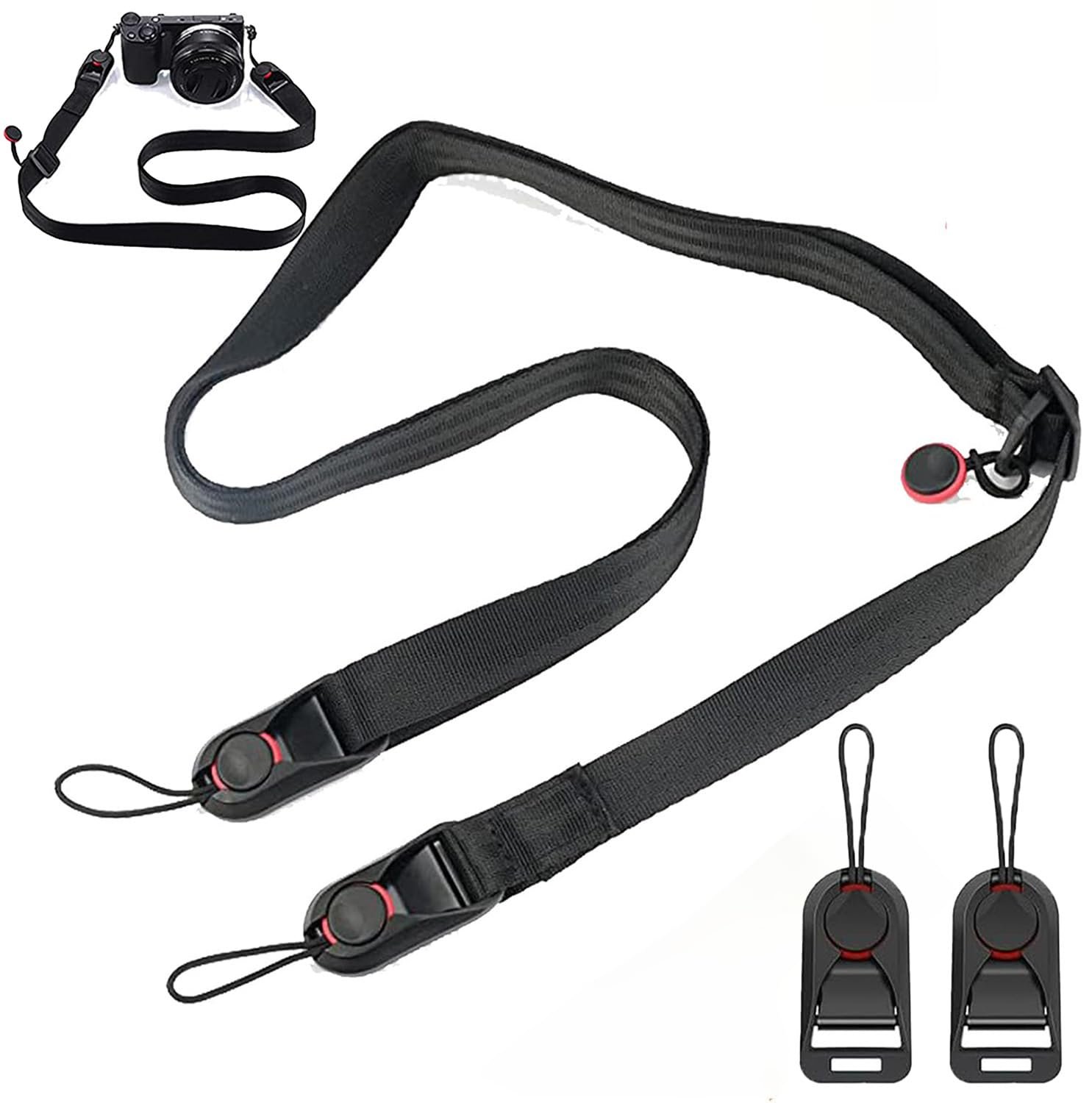 squishy 3Pcs Camera Strap, Camera Belt Strap with Quick Release Buckles, Adjustable Shoulder Strap for DSLR Cameras, Ideal for Travel, Outdoor Photography - Image 2