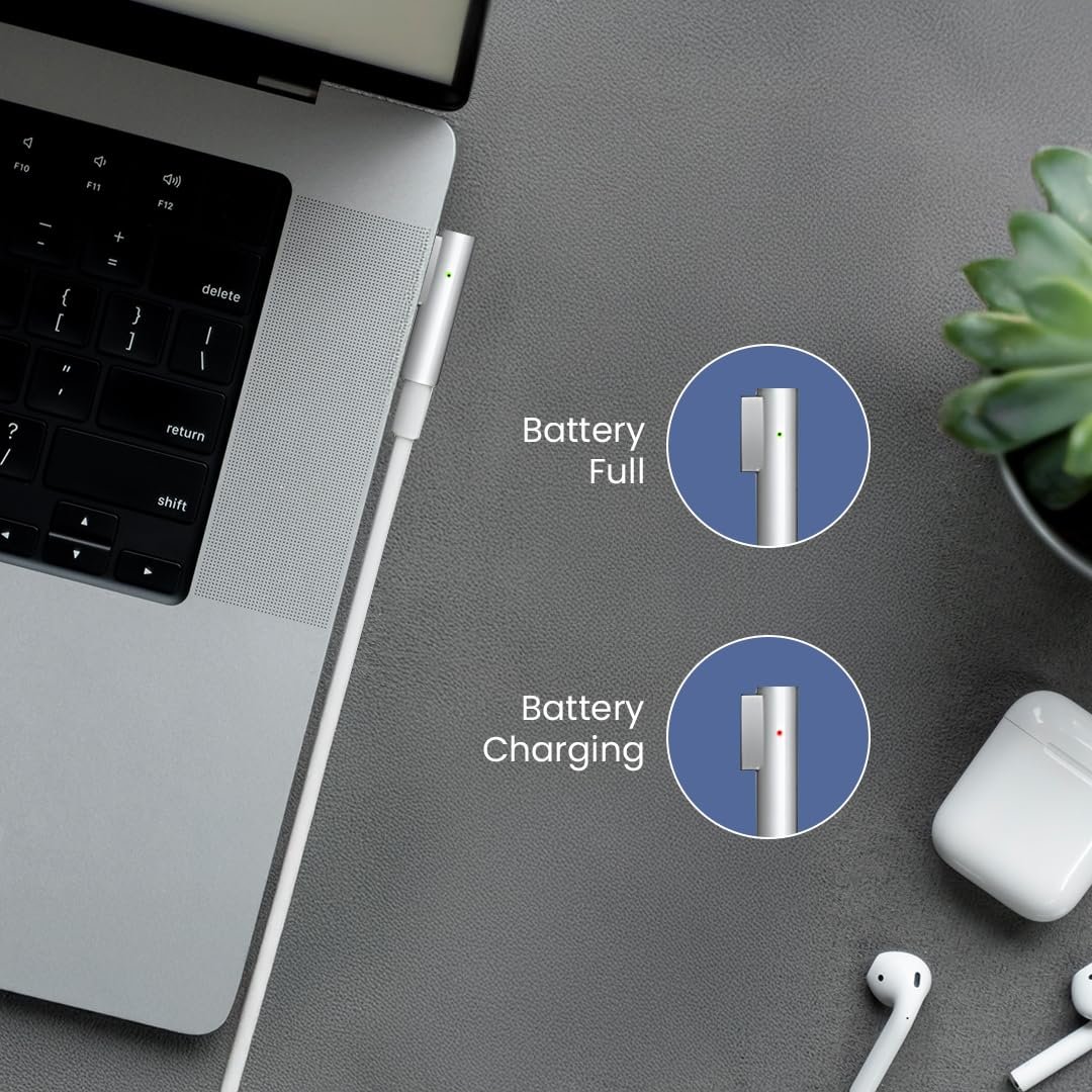 LAPCARE 85W Magnetic Magsafe 1 Laptop Charger, L Shape Magnet pin Compatible with A1260, A1286, A1286, MacBook Pro Early 2008, Mid 2010, Late 2011 & More MacBook Pro Models - Image 3