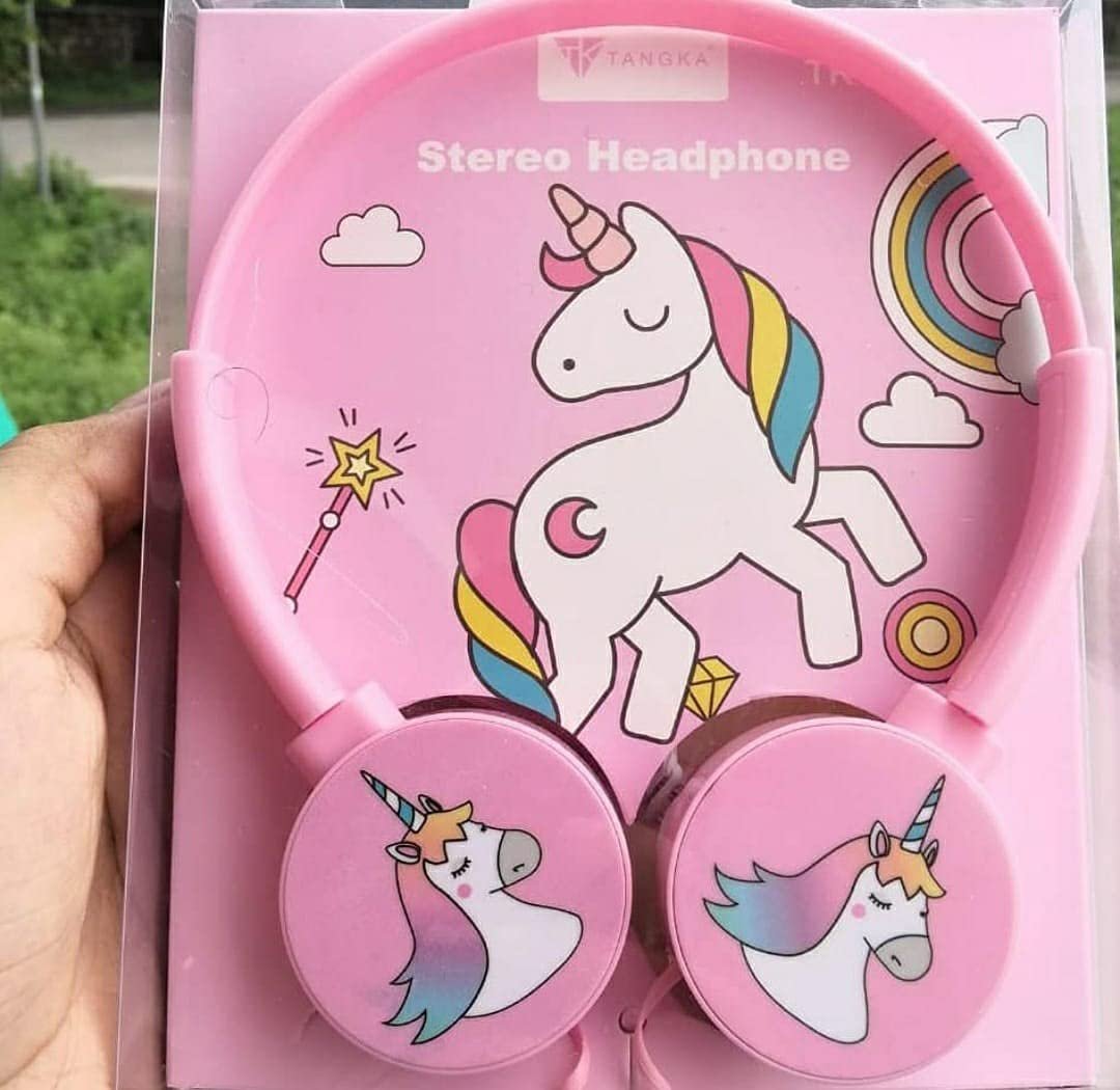 TERA 13 Headphone for Kids (1 pcs) Unicorn Blue & Pink Wired Headphone 3.5 mm Juck Adjustable Over Ear for Kids/Girls/Boys Return Gifts Compatible - Mobile, Tablets ETC - Image 3