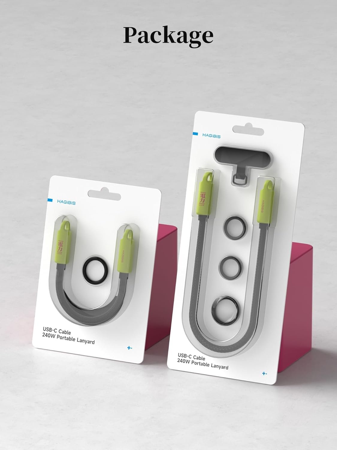 Hagibis USB C Cable with Phone Lanyard, Portable 240W Fast Charging Cable with 480Mbps Data Transfer, Short Type-C to C Cable Wrist Lanyard for iPhone 17 16 15 Pro Max, iPad Pro (Green, 30cm) - Image 6