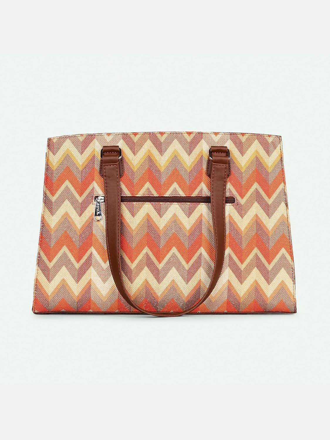 ZOUK Statement Business Bag | Jute | Vegan Leather Handcrafted Shoulder Bag Ideal For Office Use - Image 6