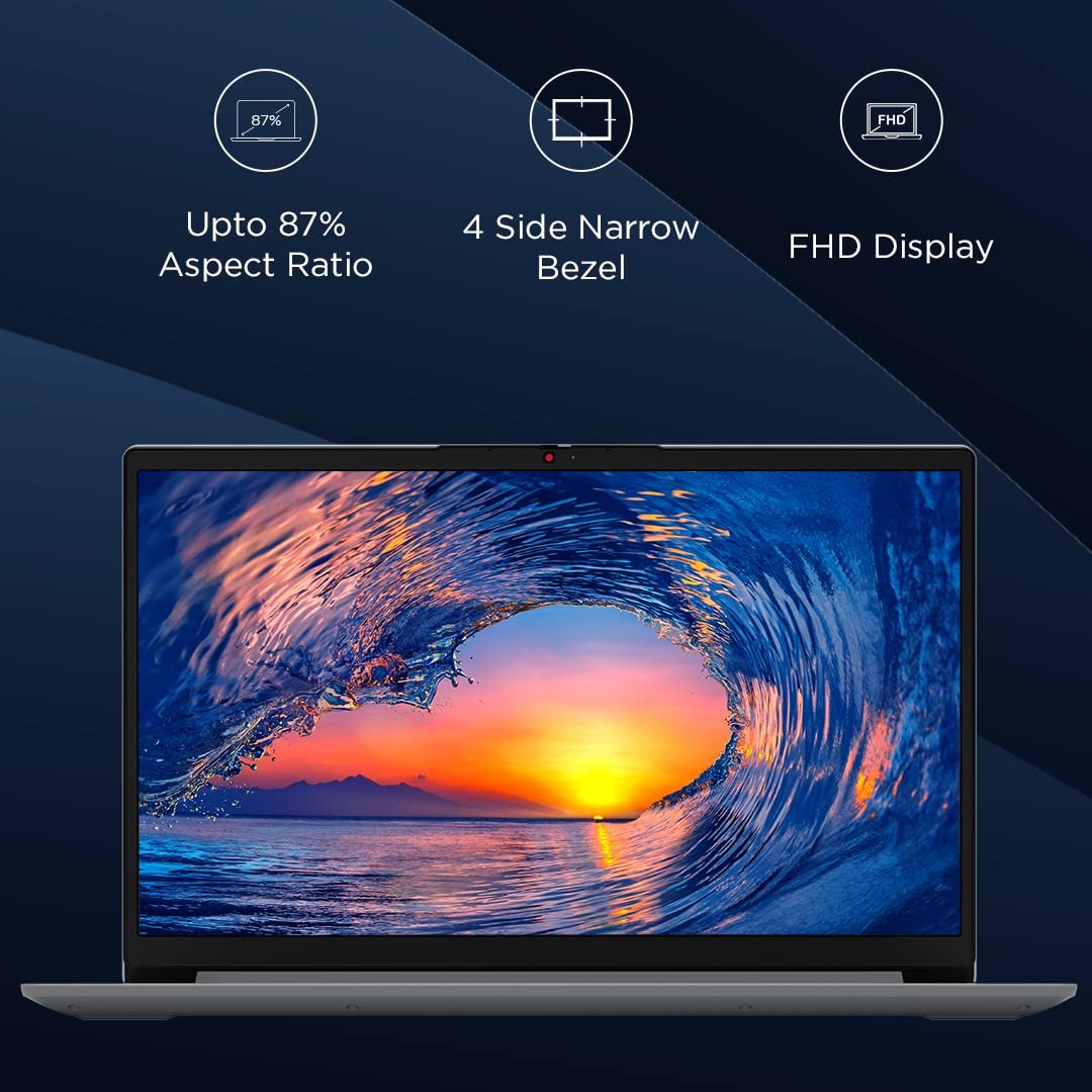 Lenovo IdeaPad 1 AMD Ryzen 5 5500U 15.6" HD Thin and Light Laptop (8GB RAM/512GB SSD/Windows 11 Home/Office Home 2024/1 Year ADP Free/Grey/1.6Kg), 82R4011MIN - Image 3