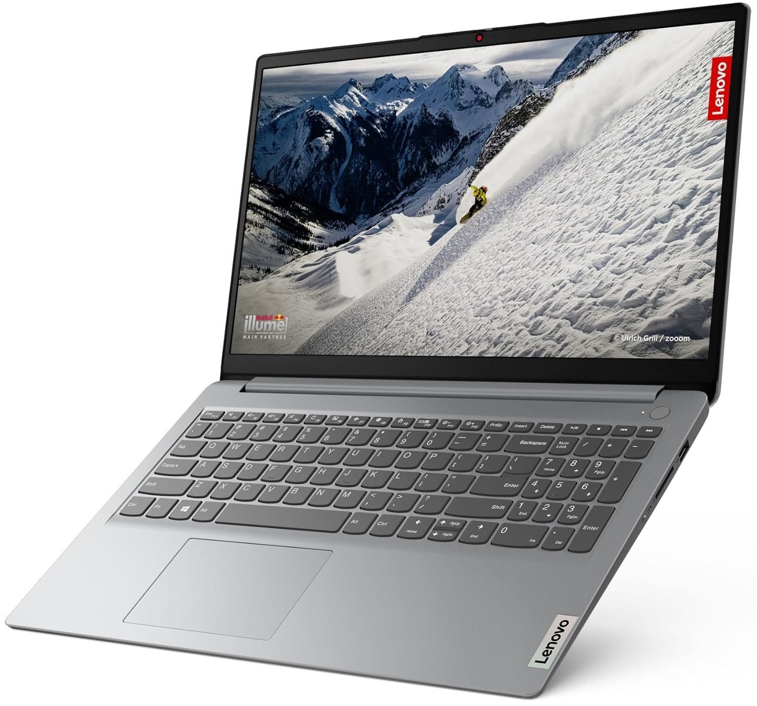 Lenovo IdeaPad 1 AMD Ryzen 5 5500U 15.6" HD Thin and Light Laptop (8GB RAM/512GB SSD/Windows 11 Home/Office Home 2024/1 Year ADP Free/Grey/1.6Kg), 82R4011MIN - Image 4