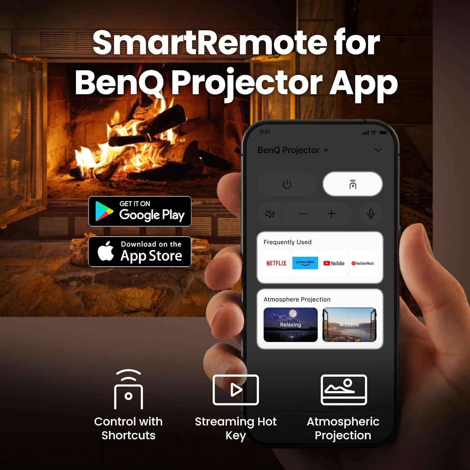 BenQ GV50P Limited Edition Laser Portable Projector,Built-in Battery,Excellent Colors 92% REC709, 500ANSI Lumens Bright,Upto 120inches Screensize,18W Speaker, GoogleTV,WiFi,HDMI,USB-C,with Bag,Black - Image 4