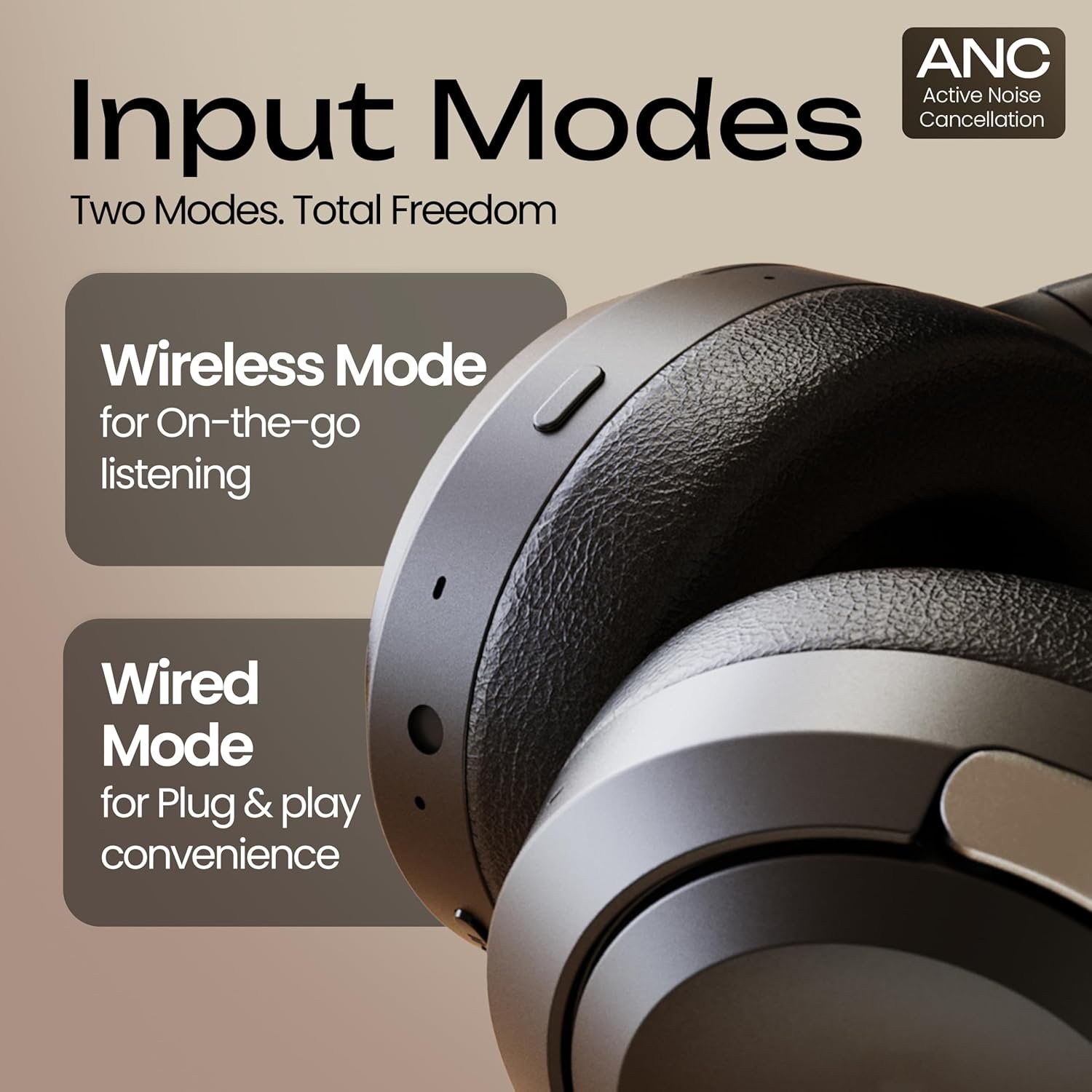 New Newly Launched Anchor Bluetooth Wireless Over Ear Headphones with Mic, Active Noise Cancellation, 72H Playtime, AUX, Type-C Fast Charging, 40mm Bass Drivers, ANC Headphones - Image 15