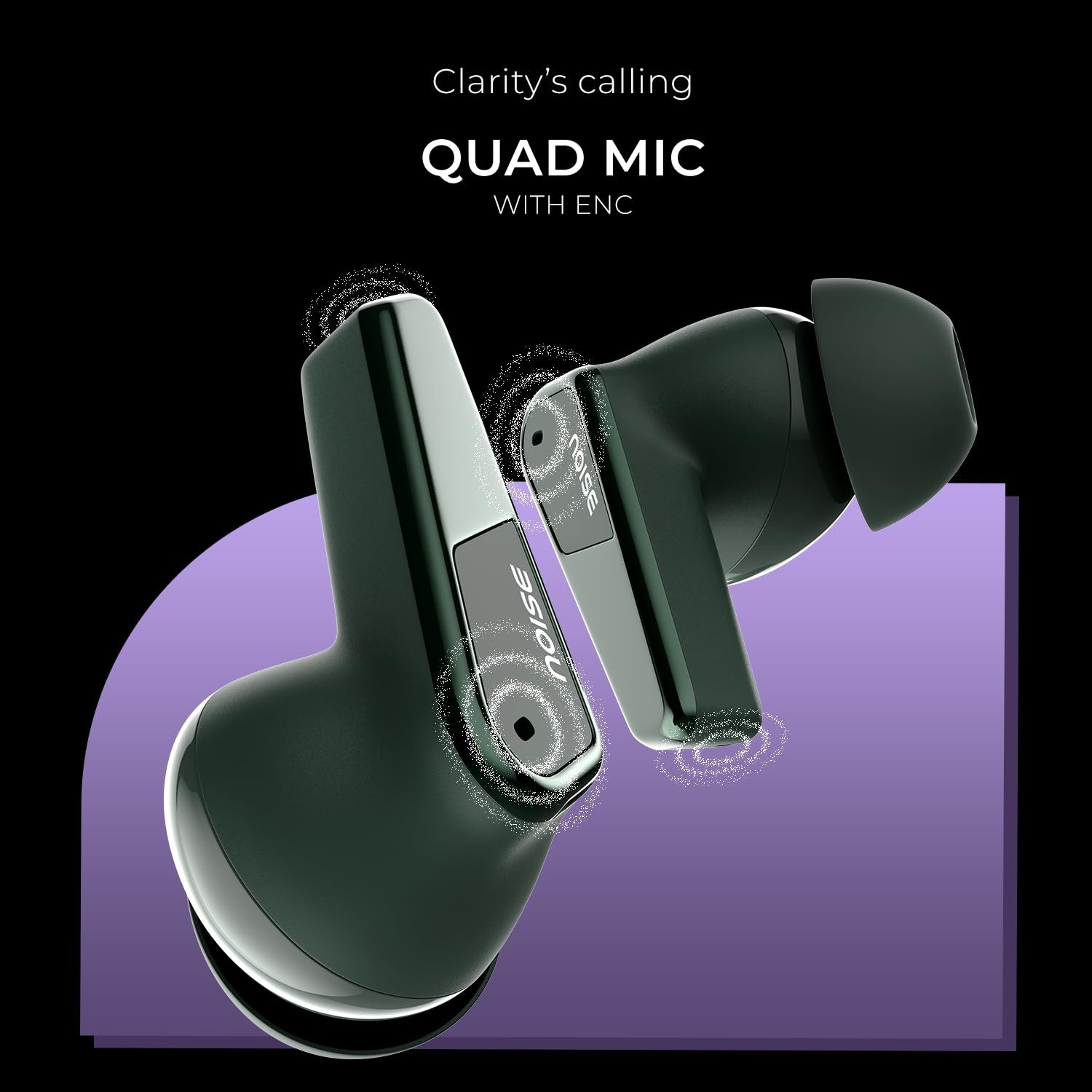 Noise Buds N1 Pro Truly Wireless Earbuds with Metallic Finish, ANC(Upto 30Db), 60H of Playtime, Dual Pairing, Instacharge(10 Min=200 Min), BT V5.3(Chrome Green) - Image 5