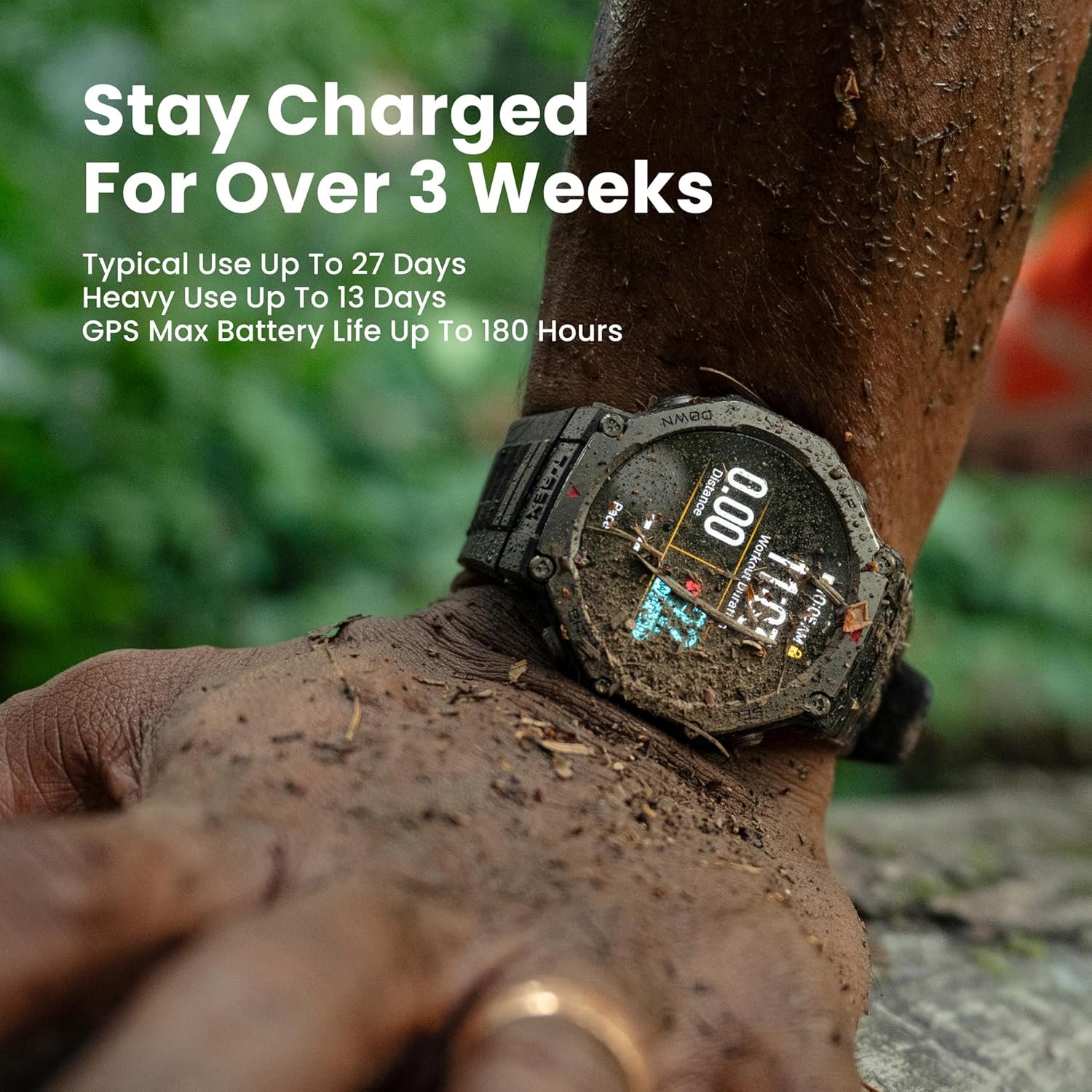 Amazfit T-Rex 3 Outdoor Rugged Military 48mm Smart Watch, Built in GPS, 27 Days Battery Life, Offline Maps, 2000 Nits Brightness, 10 ATM Water Resistance, AI Coach, for iOS & Android (Onyx) - Image 3