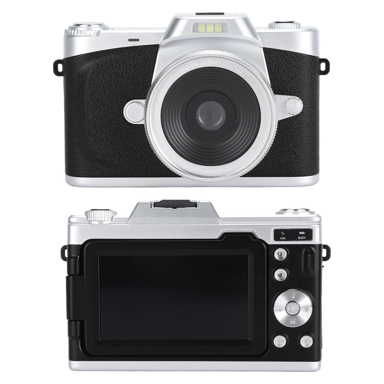 Digital Camera 4K, 64MP 20x Digital Zoom, 180° Flip Screen, Professional Lens Mirrorless Interchangeable Lens Camera with Wide Angle Lens for Photography (Black) - Image 10