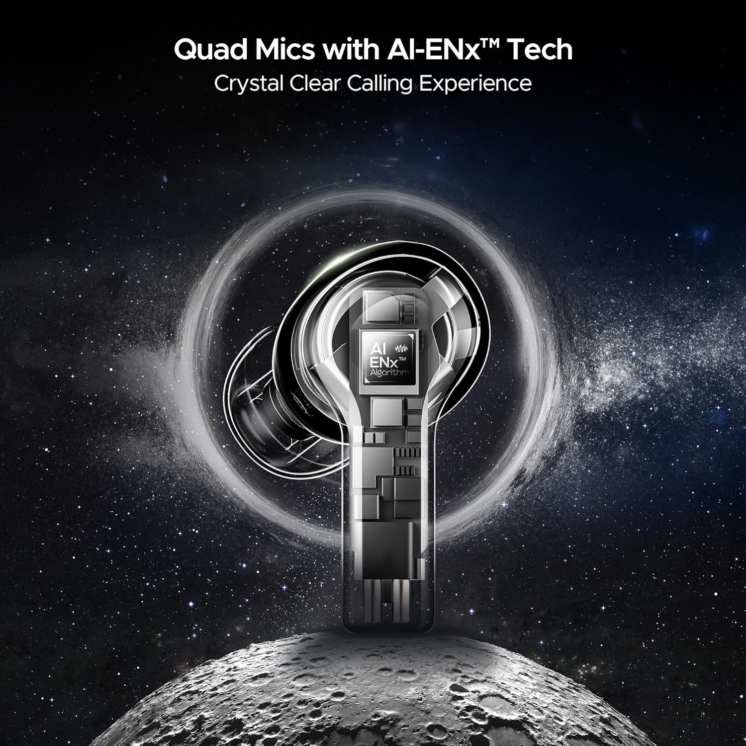 boAt Nirvana Space, 360 Spatial Audio, Active Noise Cancellation (~32dB), 100Hrs Battery,4Mics ENx, Fast Charge, v5.3 Bluetooth TWS in Ear Earbuds Wireless Earphones with mic (Celestial White) - Image 9