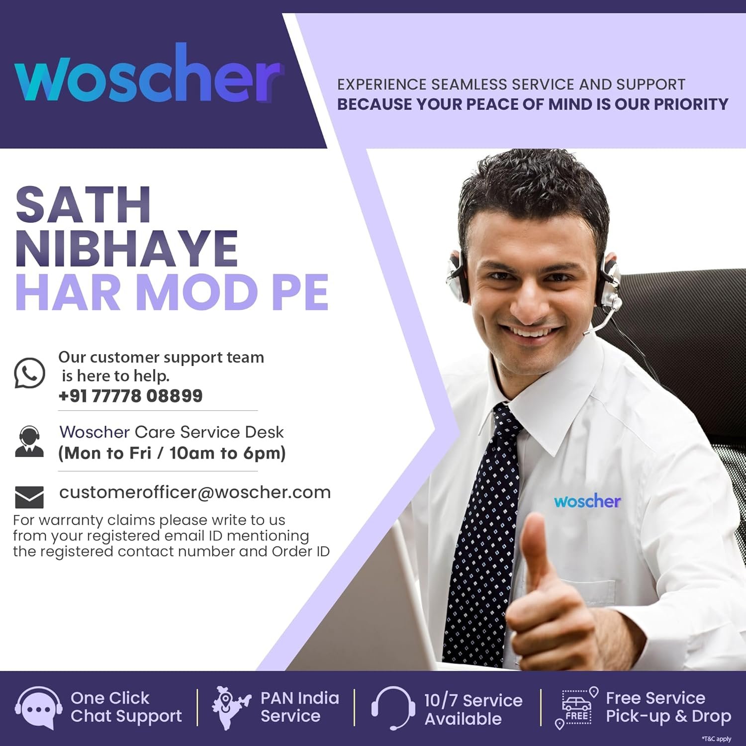 Woscher 300W Car Laptop Charger Power Inverter 2 USB (24W Max), 2 C Type (36W Max) & 2 AC Universal Socket (300W Max) DC 12V to 220V AC Car Charger Converter,Multiple Deice Use|18 Months Warranty - Image 3