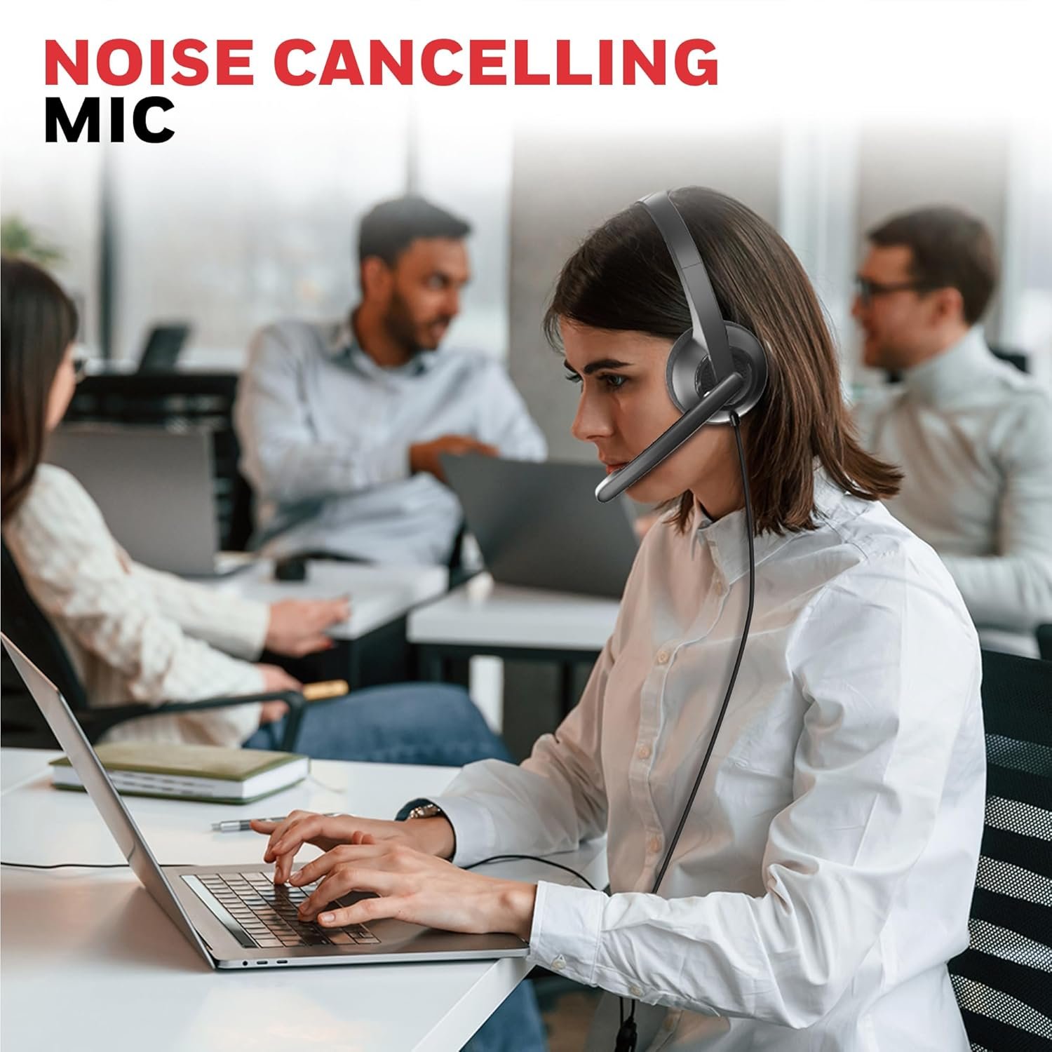 Honeywell New Suono P40 Wired On-Ear Headphones with Rotating Mic for HD Calling, Dual 40mm Drivers, Adjustable Headband for PC/Laptop/Computers, in-Built Noise canceling, Stereo Sound, Deep Bass - Image 3