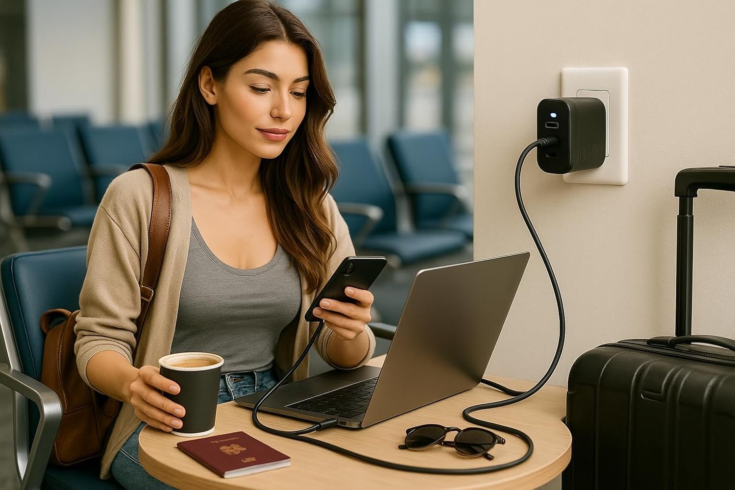 Addtam 65W Original USB-C PD Fast Charging Adapter, Multi-Port Wall Charger for Laptop, MacBook, Chromebook, Tablet, Samsung, Google, Nothing, Motorola, OnePlus, Android Smartphones, Black - Image 6