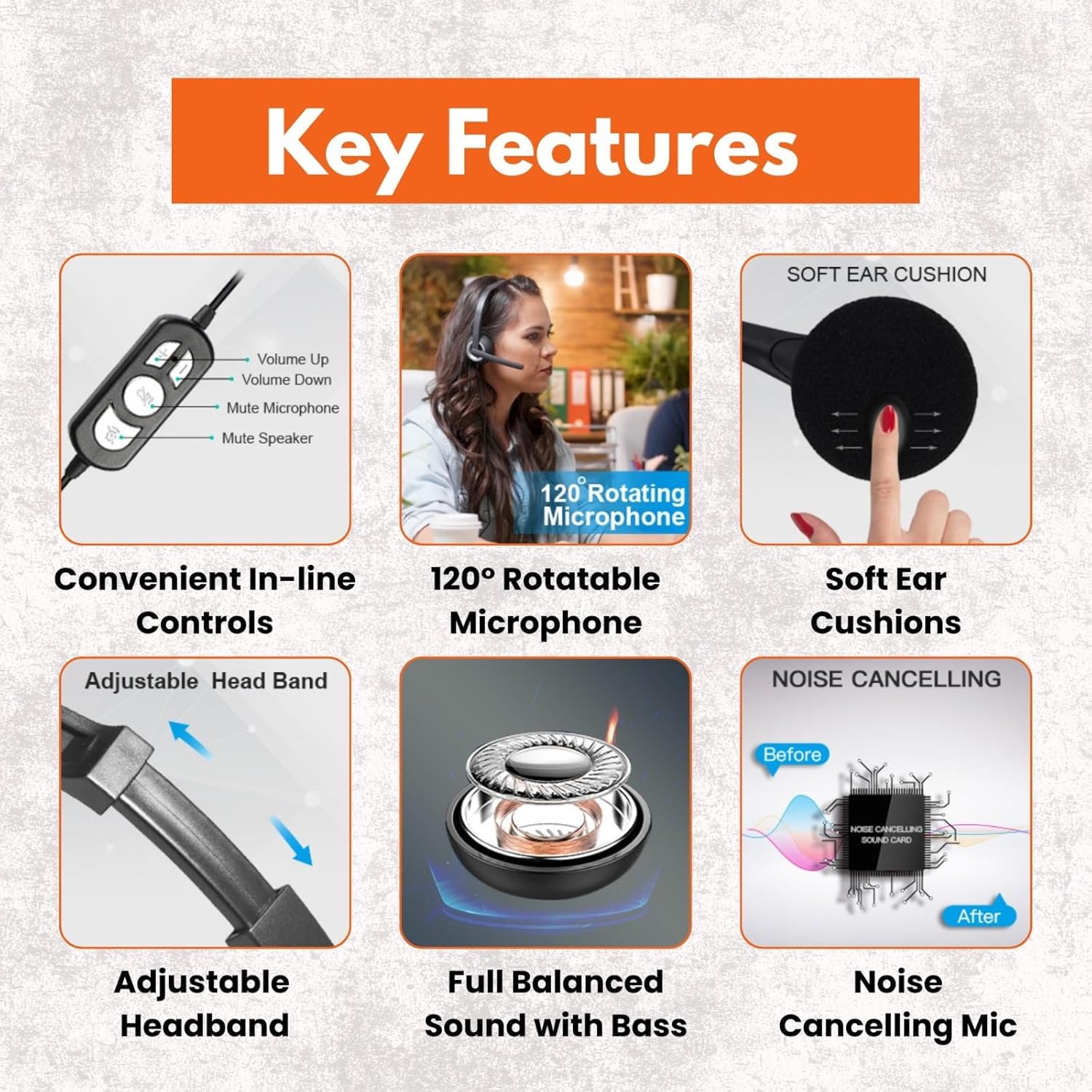 BigPassport USB Wired Over-Ear Headphones with Mic | Noise-Cancelling Headset for PC, Laptop, Office, Zoom, Skype, Online Classes, Call Center – Pro-Boom 189 (Black_Silver) - Image 5