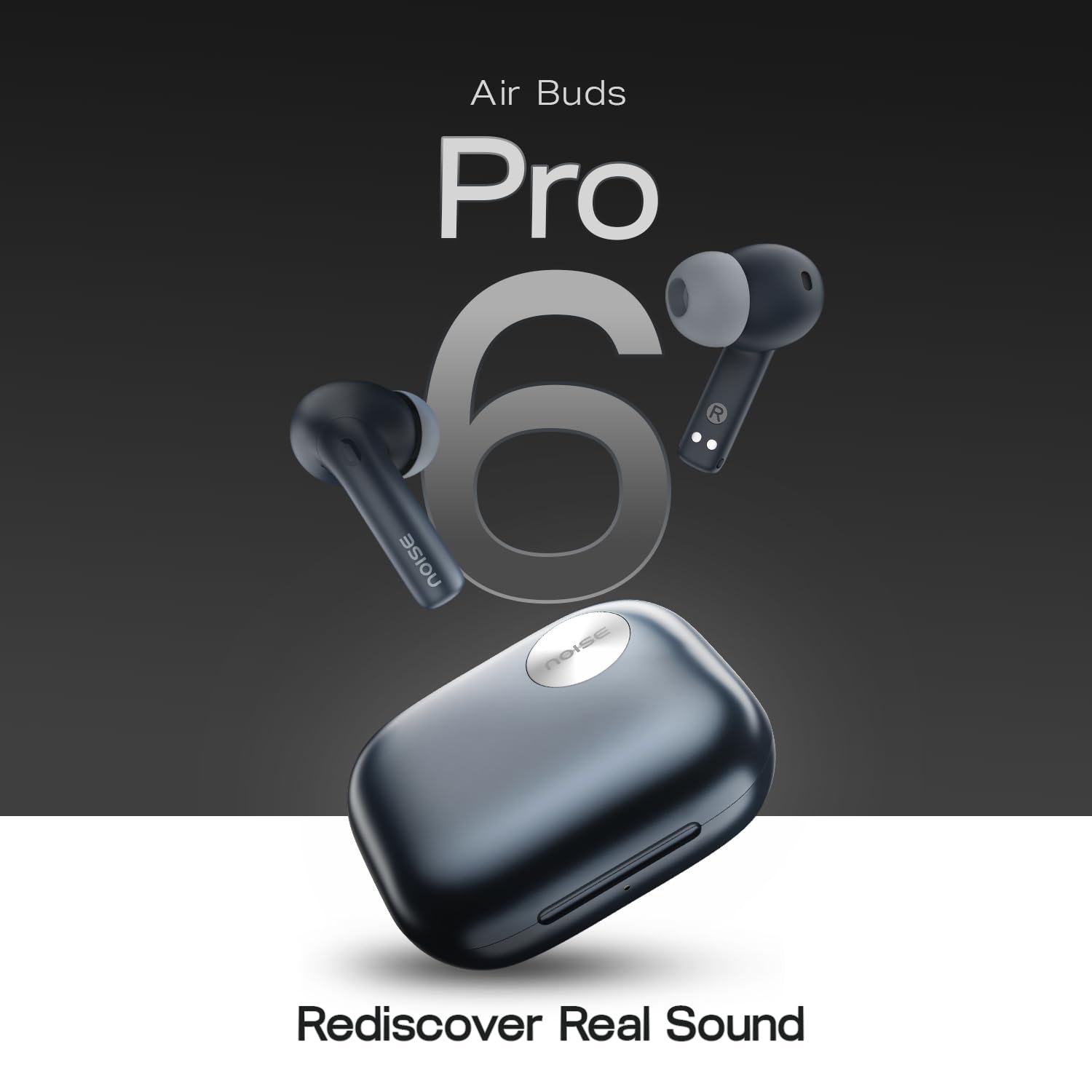 Noise Newly Launched Air Buds Pro 6 in Ear Truly Wireless Earbuds with Hybrid ANC (up to 49dB), LHDC with 12.4mm Titanium Driver, 50H of Playtime, Google Fast Pair, BT v5.3(Slate Black) - Image 5