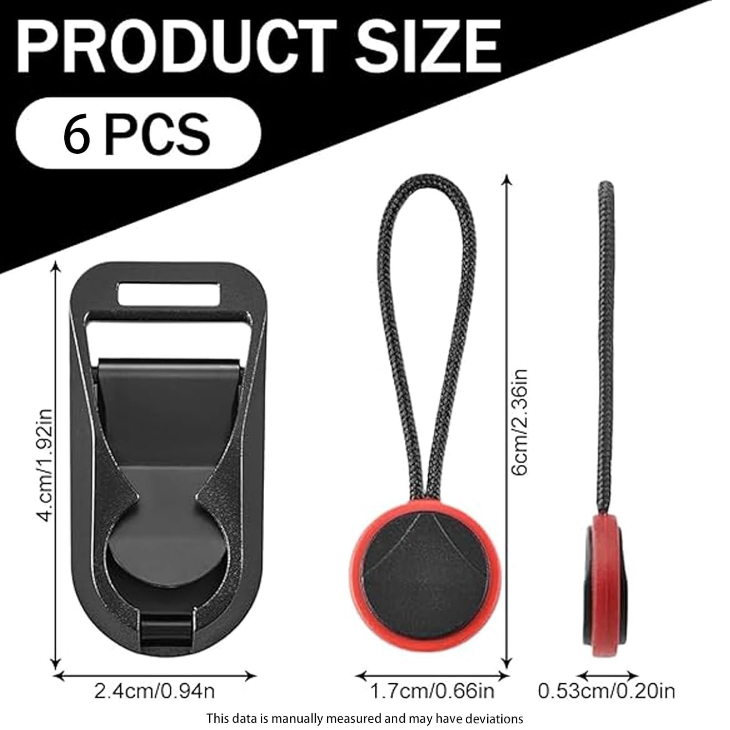 6 Pieces Camera Strap Quick Release Combo Buckle, Secure Anchor Links for DSLR and Mirrorless Cameras, Durable Construction (Black) - Image 3