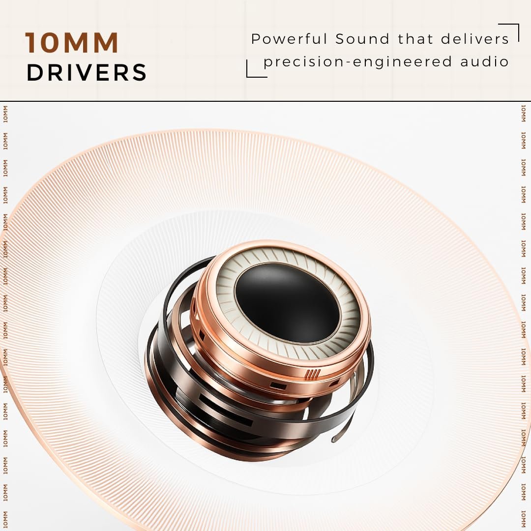 Leaf Buds X334 True Wireless in Ear Earbuds Ai Sound App, 40H Playtime, Quad Mic with Enc, 50Ms Low Latency, Fast Charging(10Min=300Min), 10Mm Driver, Ipx5, Bluetooth V5.4 TWS (Espresso) - Image 4