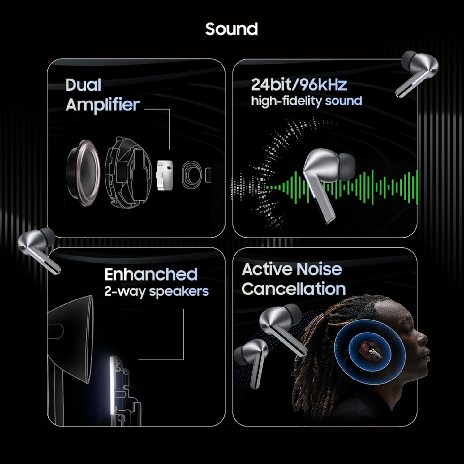 Samsung Galaxy Buds3 Pro Wireless Earbuds, Powered by Galaxy AI, IP57, Active Noise Cancellation, Adaptive Noise Control, 37hrs Battery, 360 Surround Sound, Pinch Controls, Galaxy Ecosystem, Silver - Image 4