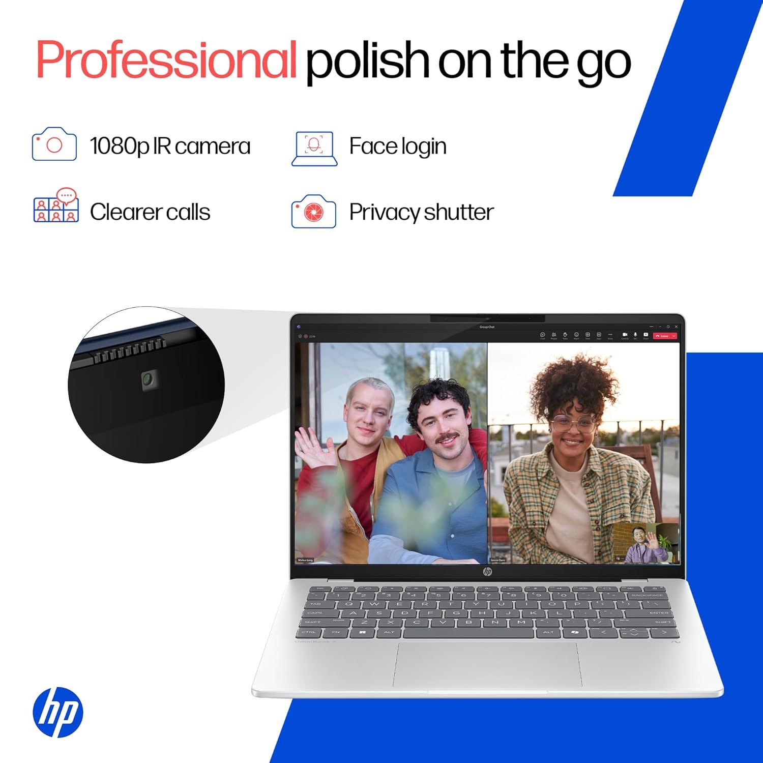 HP OmniBook 5 OLED (Previously Pavilion), Snapdragon X Processor (16GB LPDDR5x, 512GB SSD) 2K, 14''/35.6cm, Win11, M365 Basic(1yr)* Office24, Silver, 1.35kg, he0014QU, Light-Weight, Next-Gen AI Laptop - Image 4