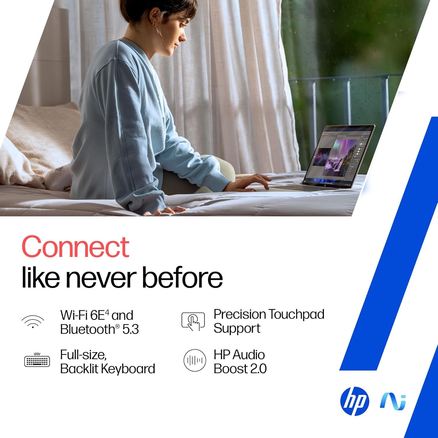 HP OmniBook 5 OLED (Previously Pavilion), Snapdragon X Processor (16GB LPDDR5x, 512GB SSD) 2K, 14''/35.6cm, Win11, M365 Basic(1yr)* Office24, Silver, 1.35kg, he0014QU, Light-Weight, Next-Gen AI Laptop - Image 9