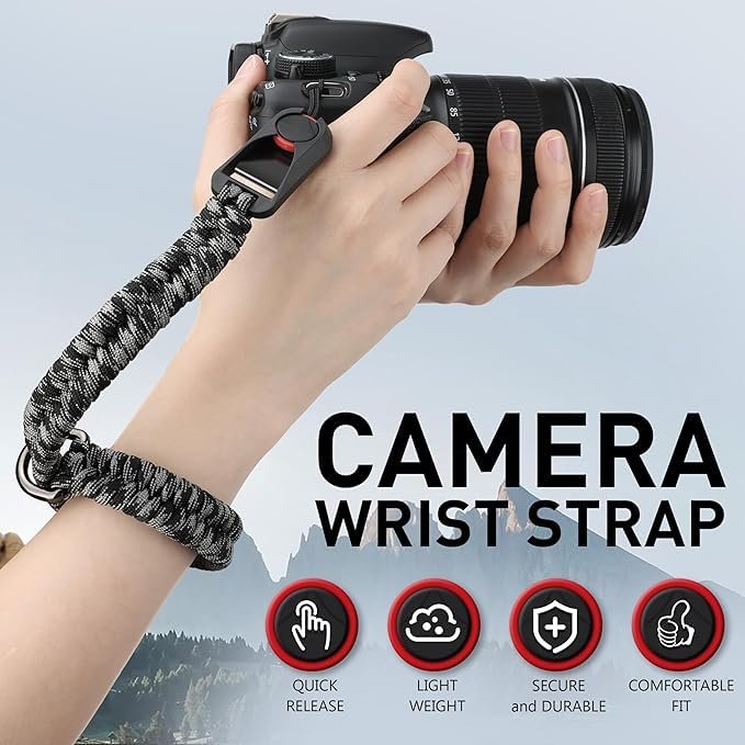 RUBRIC Camera Wrist Strap | Paracord Hand Grip with Quick Release | Adjustable & Durable Polsband for DSLR, Mirrorless & Action Cameras - Image 3