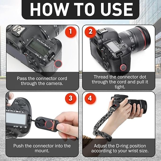 RUBRIC Camera Wrist Strap | Paracord Hand Grip with Quick Release | Adjustable & Durable Polsband for DSLR, Mirrorless & Action Cameras - Image 5