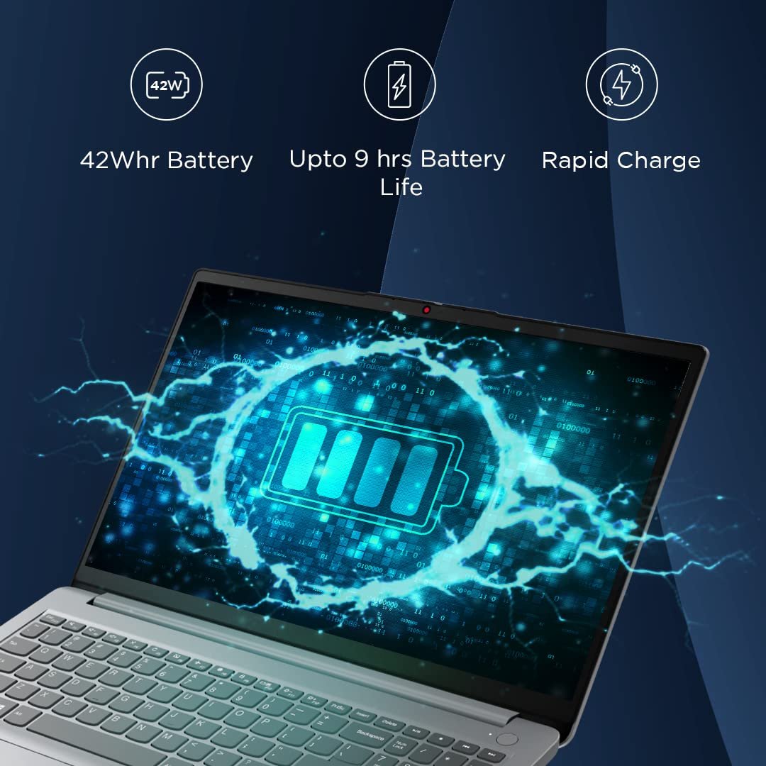 Lenovo IdeaPad 1 AMD Ryzen 5 5625U 15.6 inch (38.5cm) FHD Laptop (16GB RAM/512GB SSD/Windows 11/Office Home 2024/3 Month Game Pass/Grey/1.6Kg), 82R4011CIN - Image 3