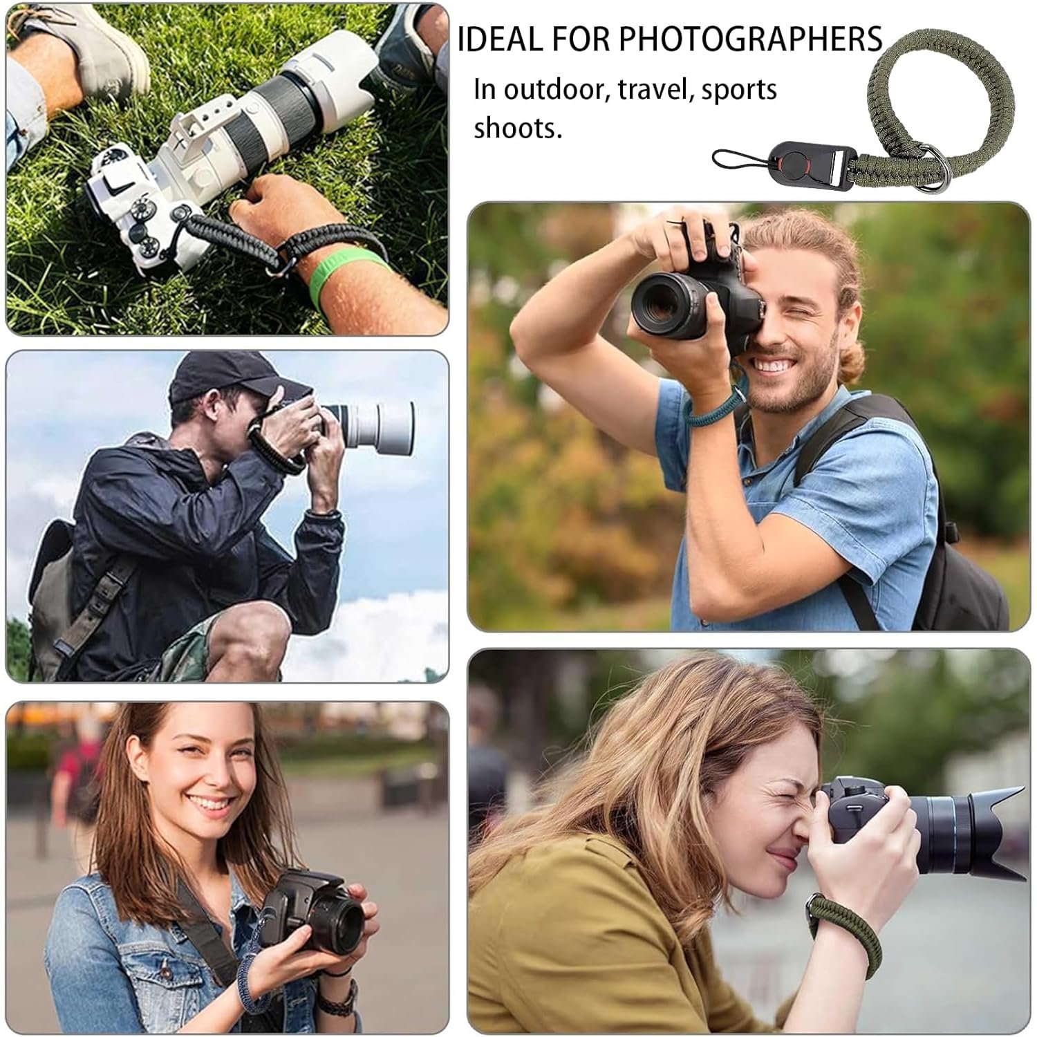 Camera Strap, Camera Wrist Strap, Adjustable Quick Release Camera Hand Strap,Hand Grip Camera Wrist Strap for DSLR, Mirrorless & Action Cameras - Image 8