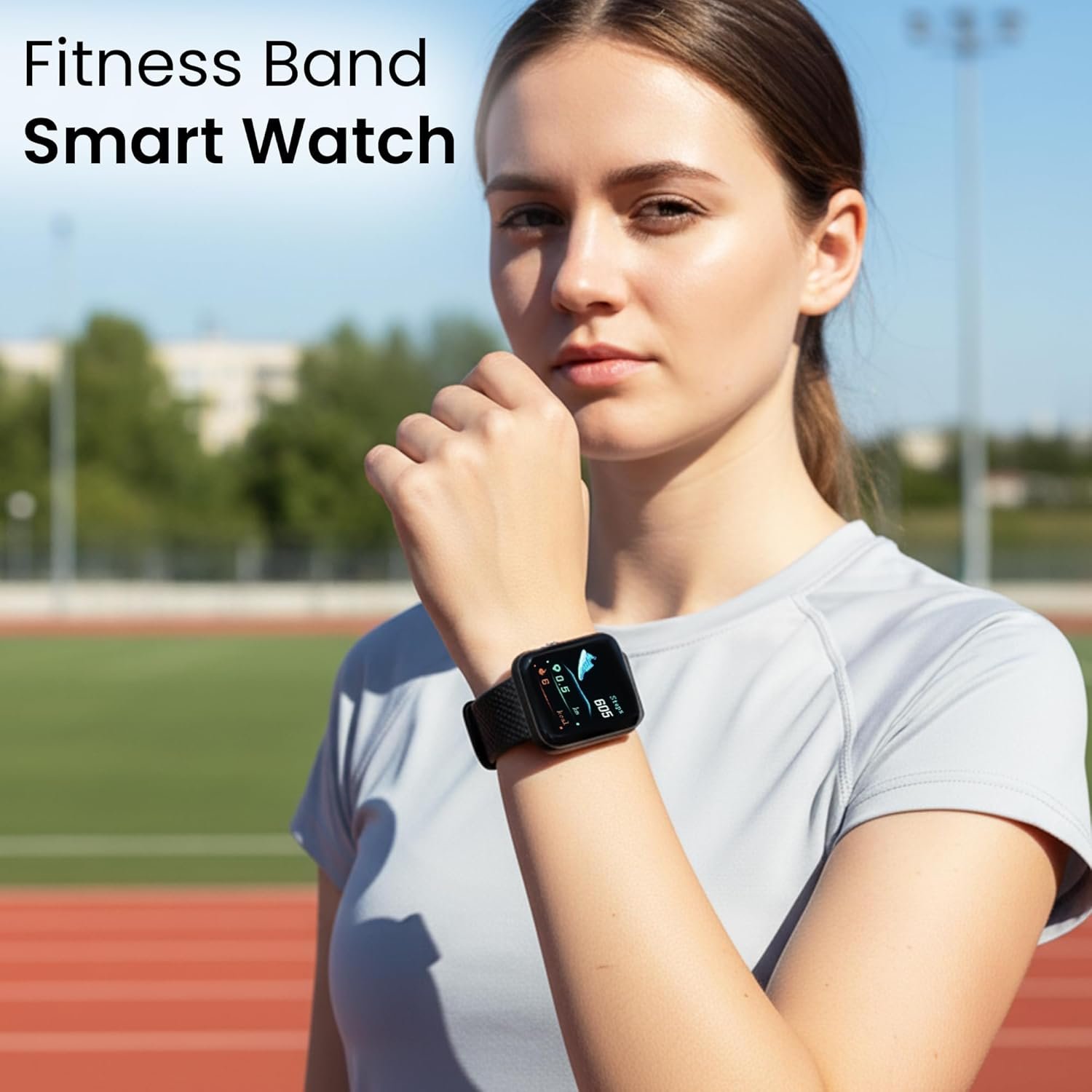 Bouncefit M I D116 Fitness Band Smart Watch for Men, Women, Boys, Girls, Kids – Single Touch Interface, Water Resistant, Workout Modes, Quick Charge Sports Smartwatch – Black EE - Image 8