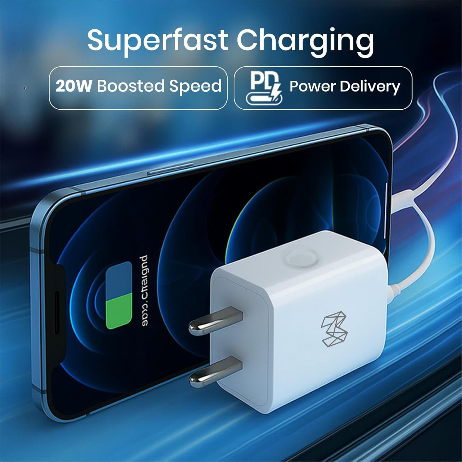 MOOSH 20W GaN III Fast Type C Mobile Charger, PPS Fast Charger Compatible for iPhone, iPad Pro/Air 2, Samsung, and Other iOS, Android Devices, PD 3.0 Fast Charging, Supports UFCS, Aurora White - Image 3