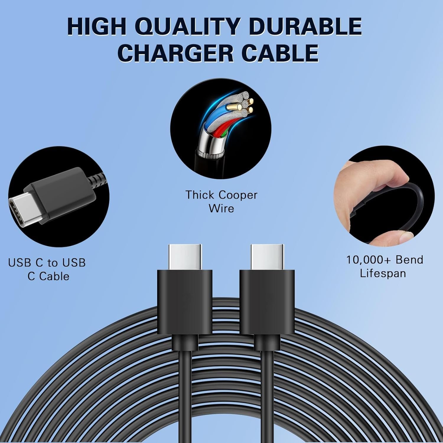 Addtam 25W Type-C PD Superfast Charging Adapter with 1M C-Type Cable Compatible with Samsung A55|A16|A36|A56|A35|A06| M36|M35|M16|M06|M05|M56|F36|F06|F05|F56|F16|S25|25watt USB C Fast Charger-Black - Image 7