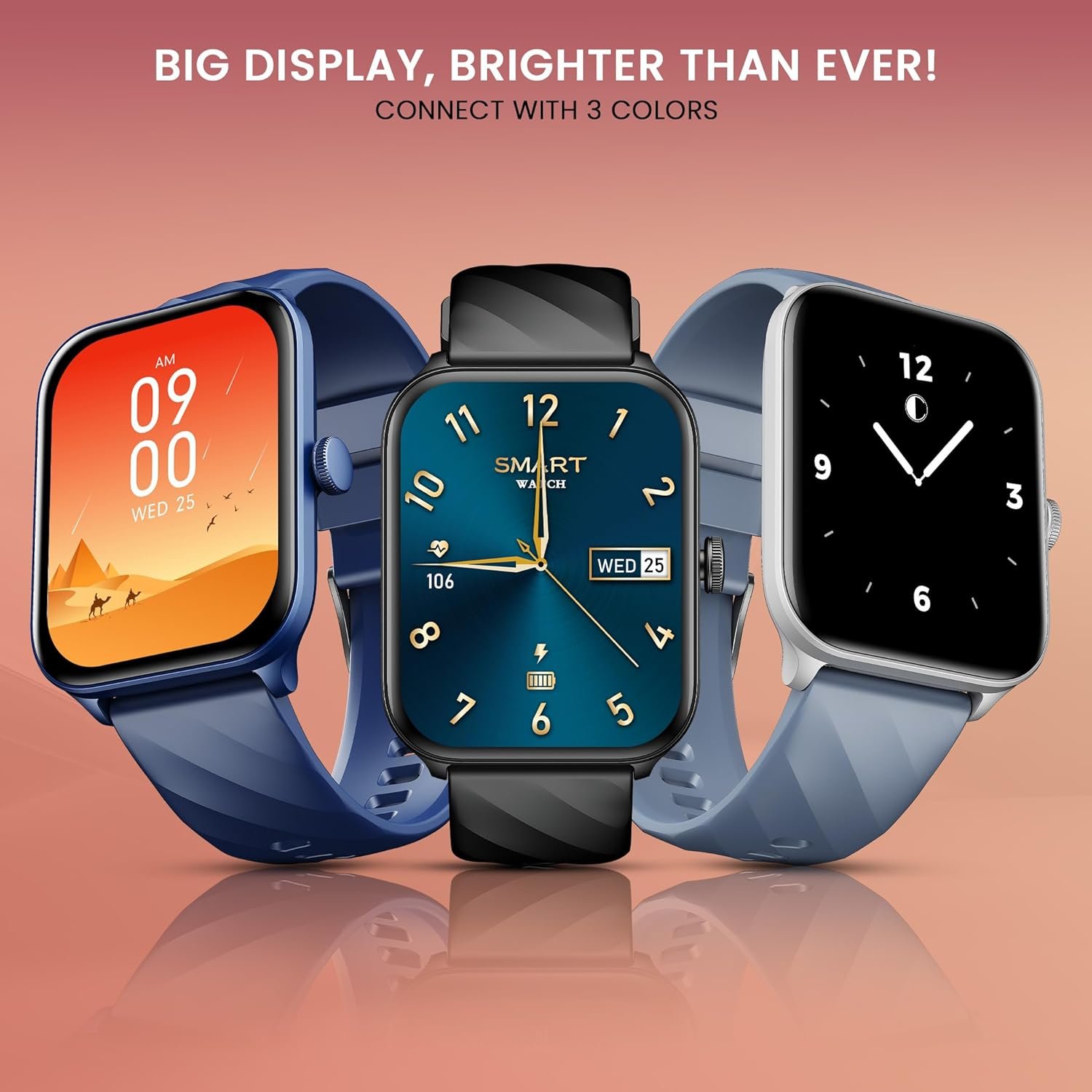 CELLECOR E5 Connect 2.01" IPS HD Display | 700 NITS | BT-Calling | AOD | IP67 | BT v5.4| Smartwatch - Blue - Image 6