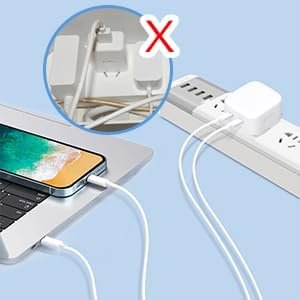 35W Dual PD 3.0 GaN USB-C Port Compact Power Adapter Plug Fast Wall Charger Adapter Compatible for iPhone, iPad, AirPods, MacBook Air (with Lightning & Type C Cables) (ZA40) - Image 5