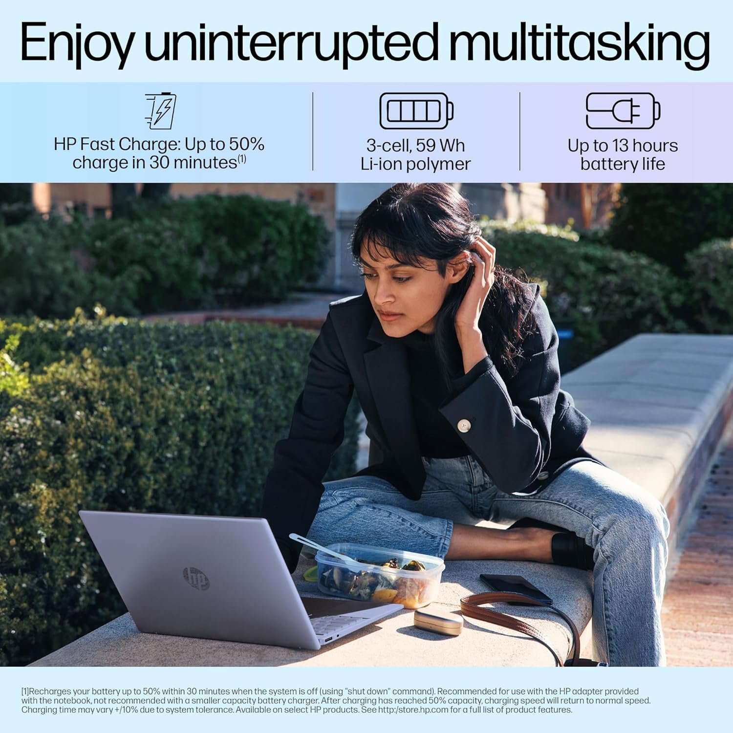 HP OmniBook 5 Metallic(Previously Pavilion) 13th Gen Intel Core i5 1334U (16GB LPDDR5X, 512GB SSD) WUXGA, 2K, IPS, 16''/40.6cm, Win11, M365 Basic(1yr)*Office24, Blue,1.79kg, ba1123TU,FHD camera Laptop - Image 4