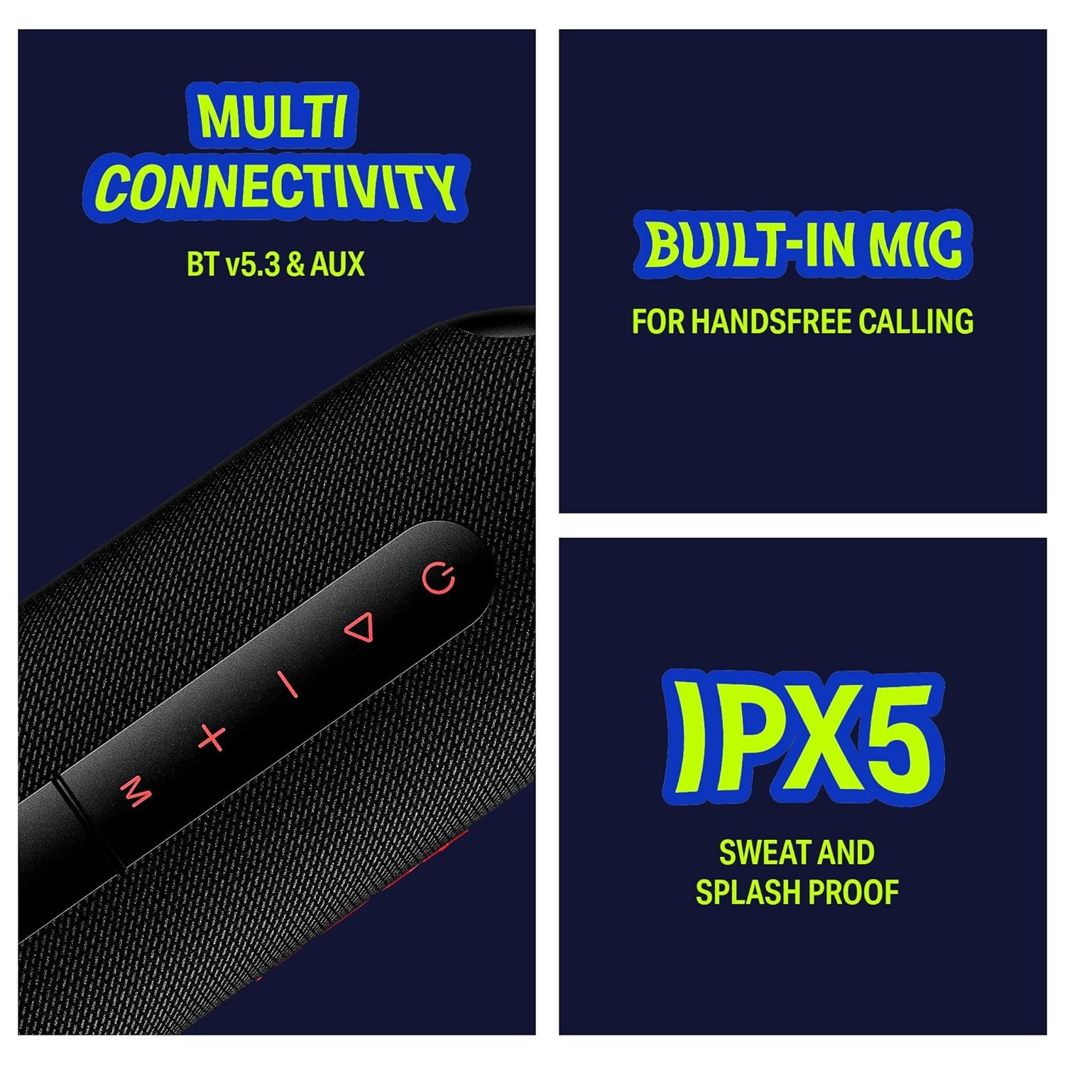 boAt 2025 Launch Stone Arc Pro, Spatial Audio, 25W Signature Sound, 58mm Drivers, Upto 12 Hrs Battery, Broadcast & App Support, Bluetooth Speaker, Wireless Speaker, Portable Speaker (Raging Black) - Image 6