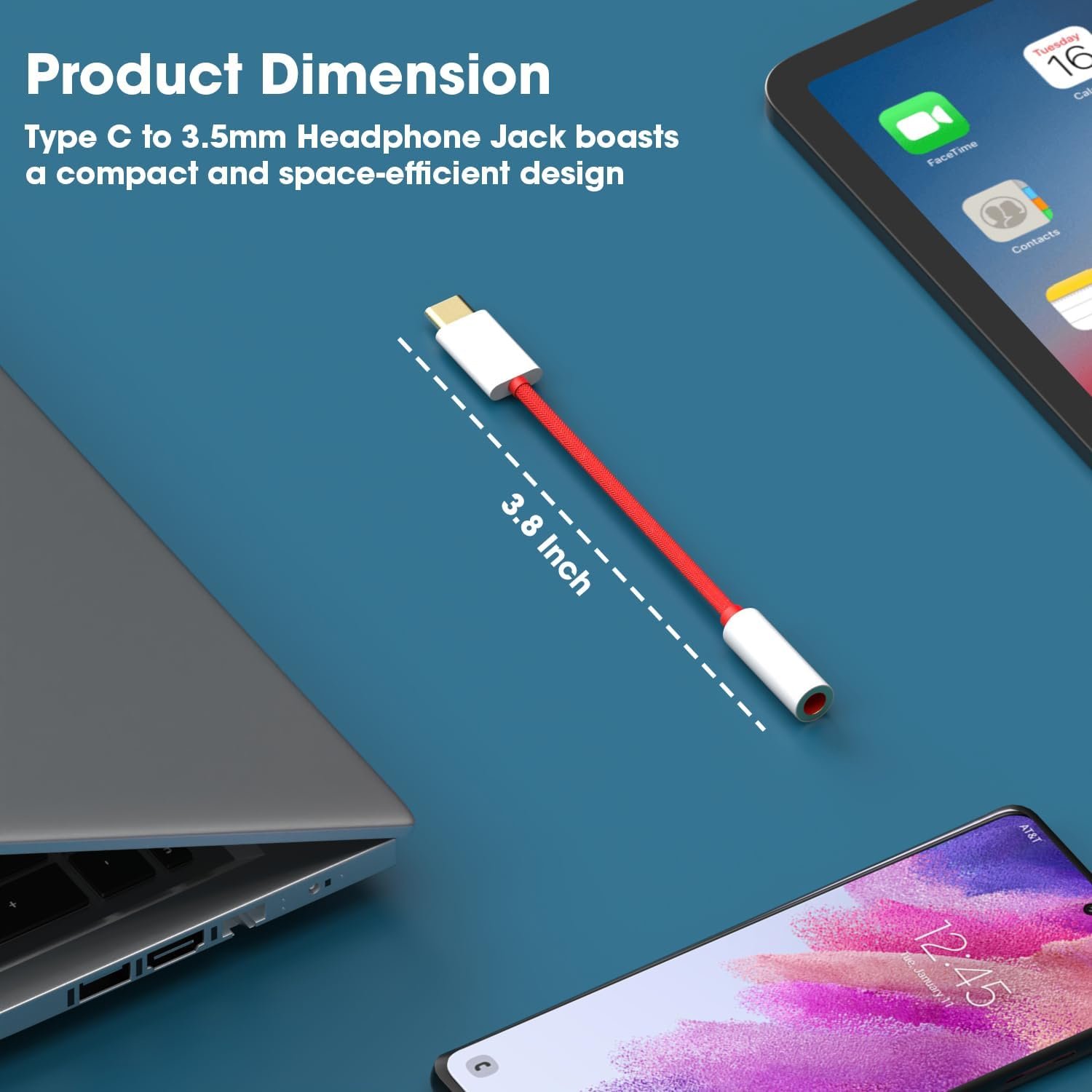 Sounce Type C to 3.5mm Jack Audio Connector,Noise Cancelling Headphones Jack Converter Audio Adapter Compatible for OnePlus 11/ 11R/ 10 Pro/ 10R/ 10T/ 9RT/ 9R/ 8R/ 8T/ 6/ 6T/ 7/ 7T/ Nord & All Devices - Image 3