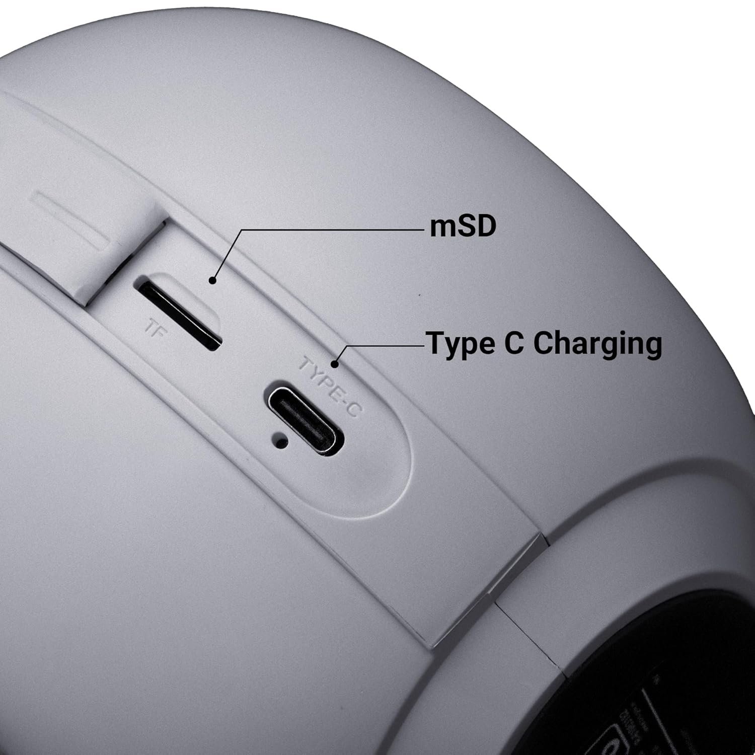 ZEBRONICS Sound POD 30 Portable Bluetooth Speaker, 12 Watts, Upto 8 Hours Playback, Passive Radiator, BTv5.3 | mSD | TWS | Splash Proof, RGB LED, Carry Handle, Deep Bass (Gray) - Image 7