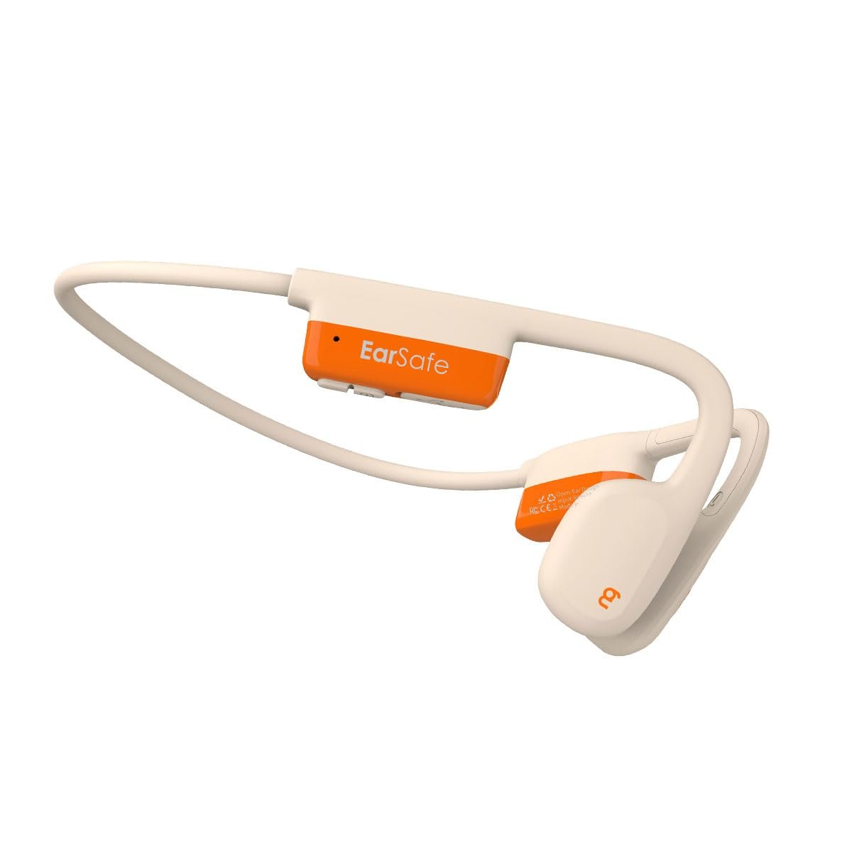 ng Earsafe Pro Mini Bone Conduction Headphone, Bluetooth Wireless Open Ear Design, IPX6 Waterproof V5.3 Headphone for Sport & Cycling & Workout, 10min Fast Charge, 9h Playtime, Lightweight (Beige) - Image 3