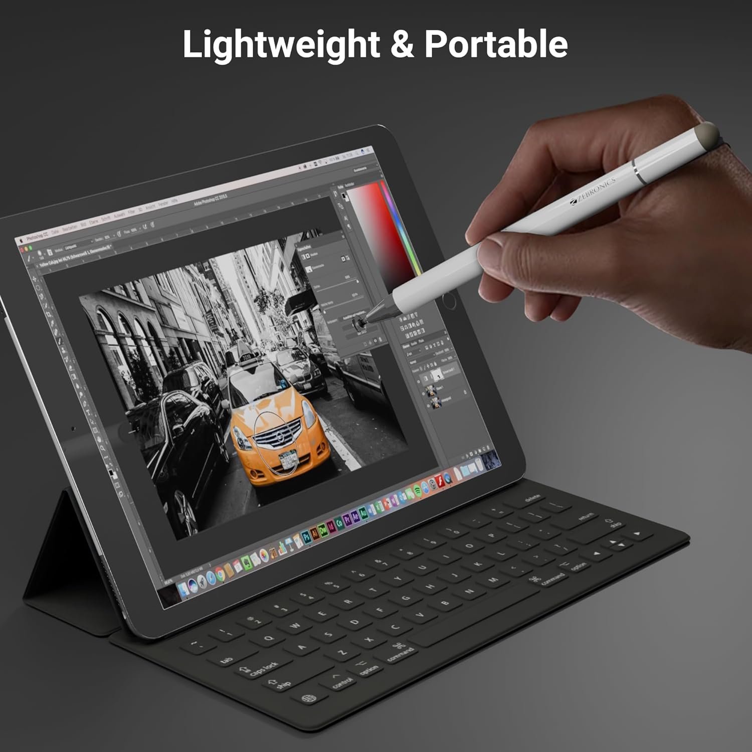 Zebronics 3-in-1 Lightweight Stylus for Touch Screen, Replaceable Disc Tip for Precision, Black Gel Pen for Notes Taking, Magnetic Body, for iPad, iPhone, Android Tablets & Phones (Stylus Lite) - Image 7