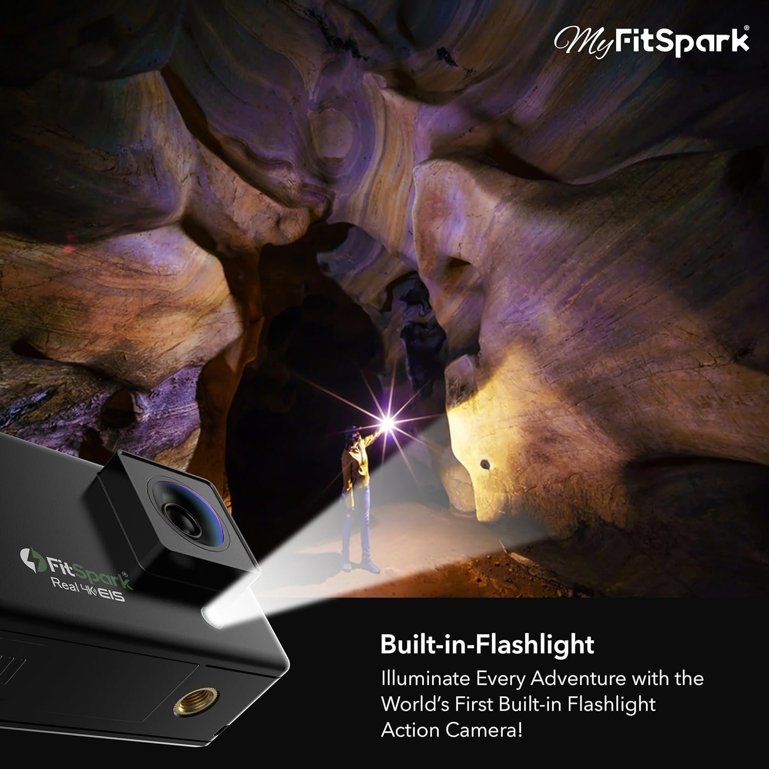 FitSpark Eagle i12 Real 4K WiFi Action Camera | 20MP Ultra HD Wide-Angle Lens | 1st-in-Class with Flashlight | EIS Stabilization | Wireless Remote | Full Accessories Kit Inside - Image 7
