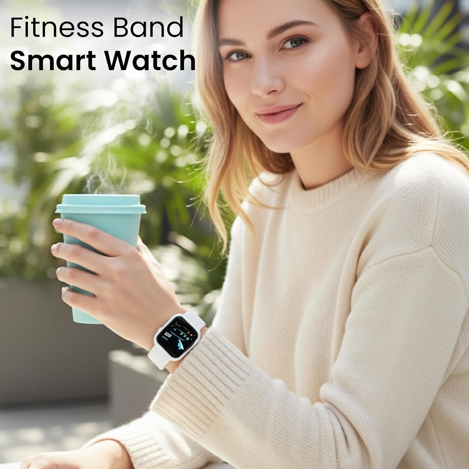 Bouncefit M I D116 Fitness Band Smart Watch for Men, Women, Boys, Girls, Kids – Single Touch Interface, Water Resistant, Workout Modes, Quick Charge Sports Smartwatch – White EE - Image 10