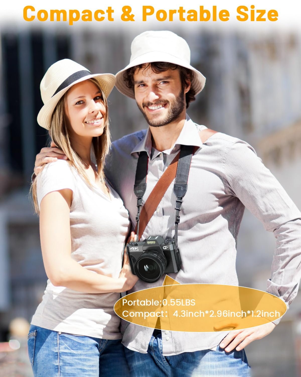 VJIANGER 4K Digital Camera for Photography, 48MP Vlogging Camera for YouTube with 3.0" Flip Screen, 16X Digital Zoom, Include 32GB SD Card, 2 Batteries (Black) - Image 4